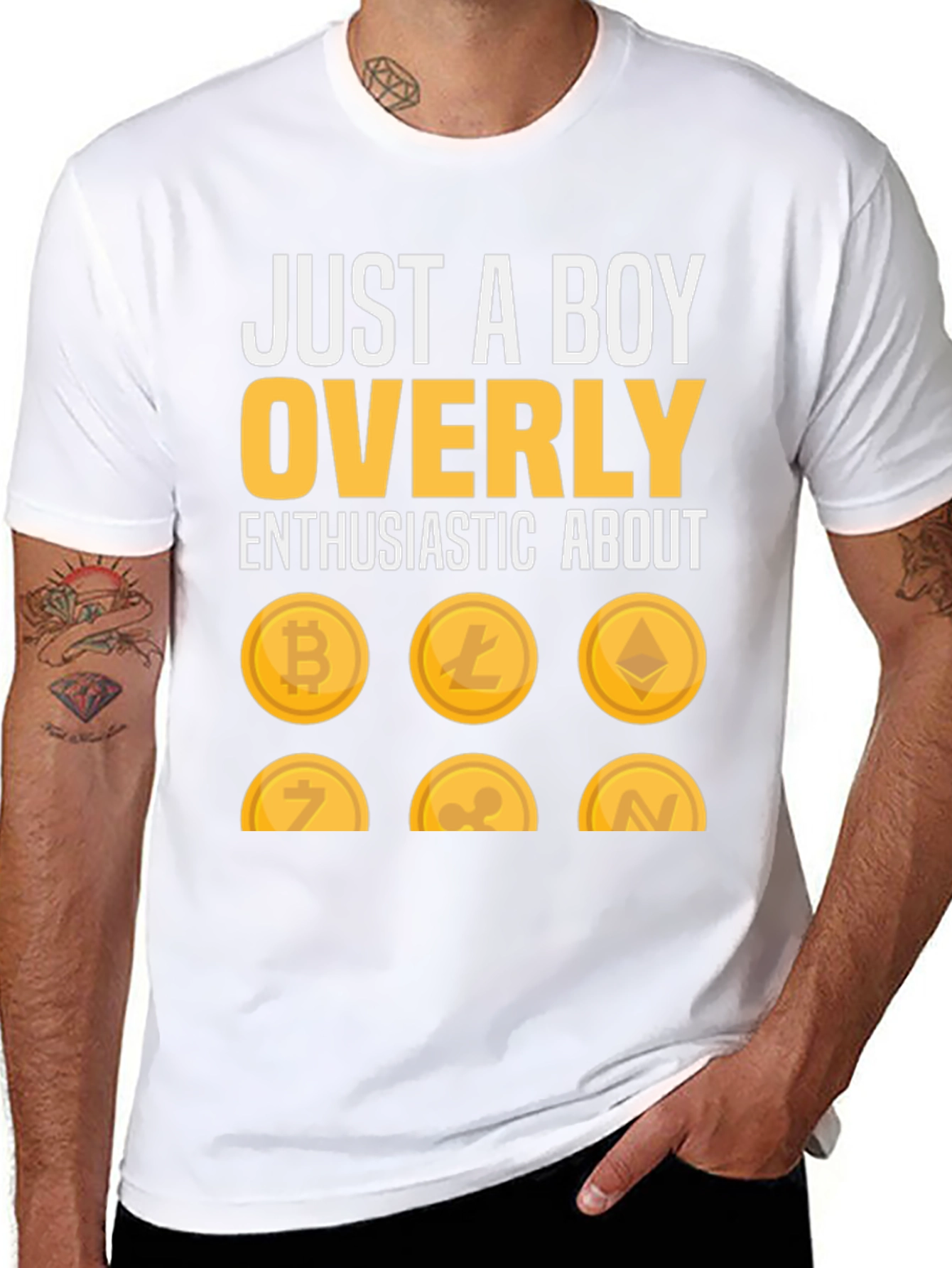 Just a Boy Overly Enthusiastic About Crypto T-Shirt