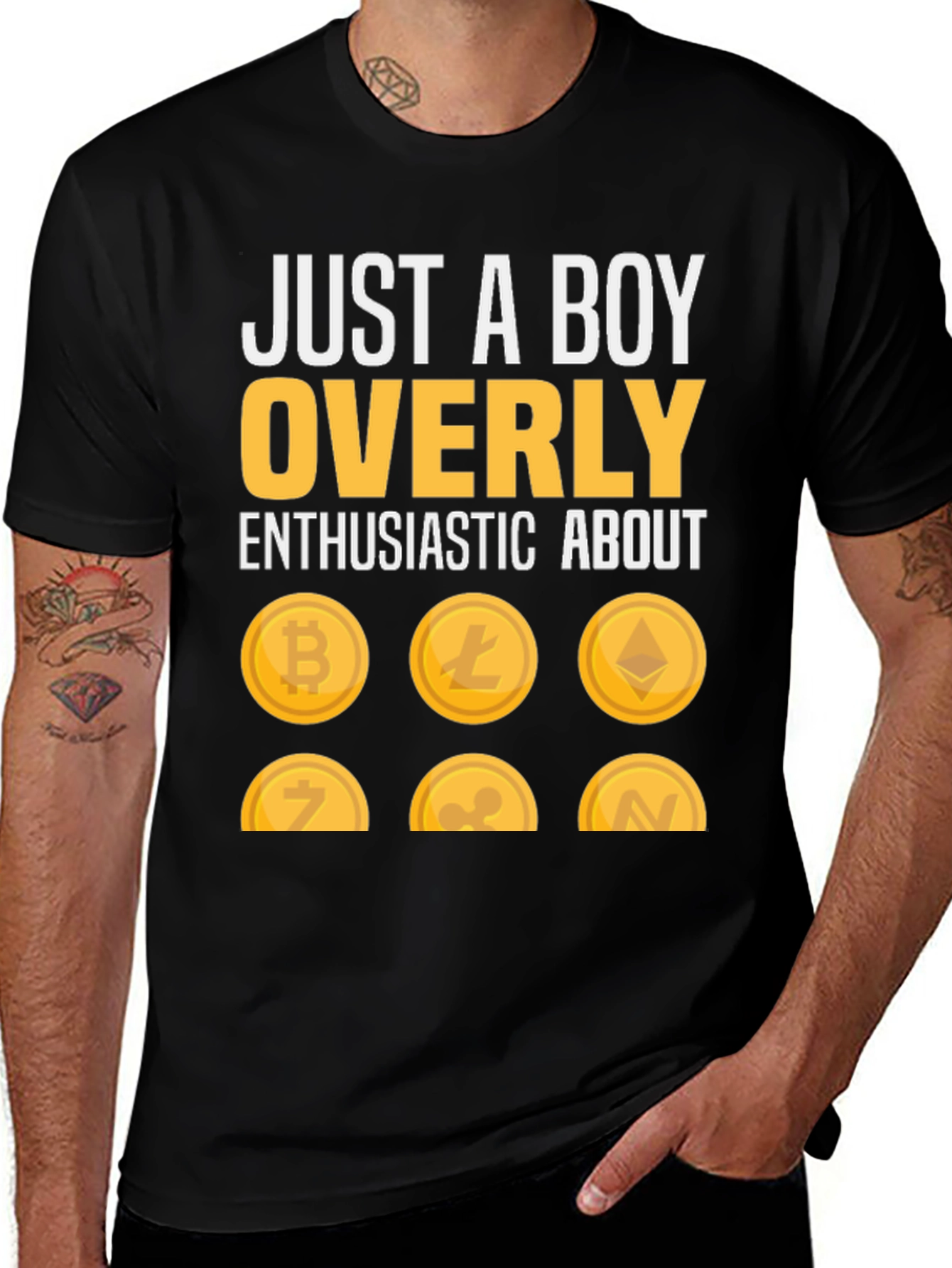 Just a Boy Overly Enthusiastic About Crypto T-Shirt