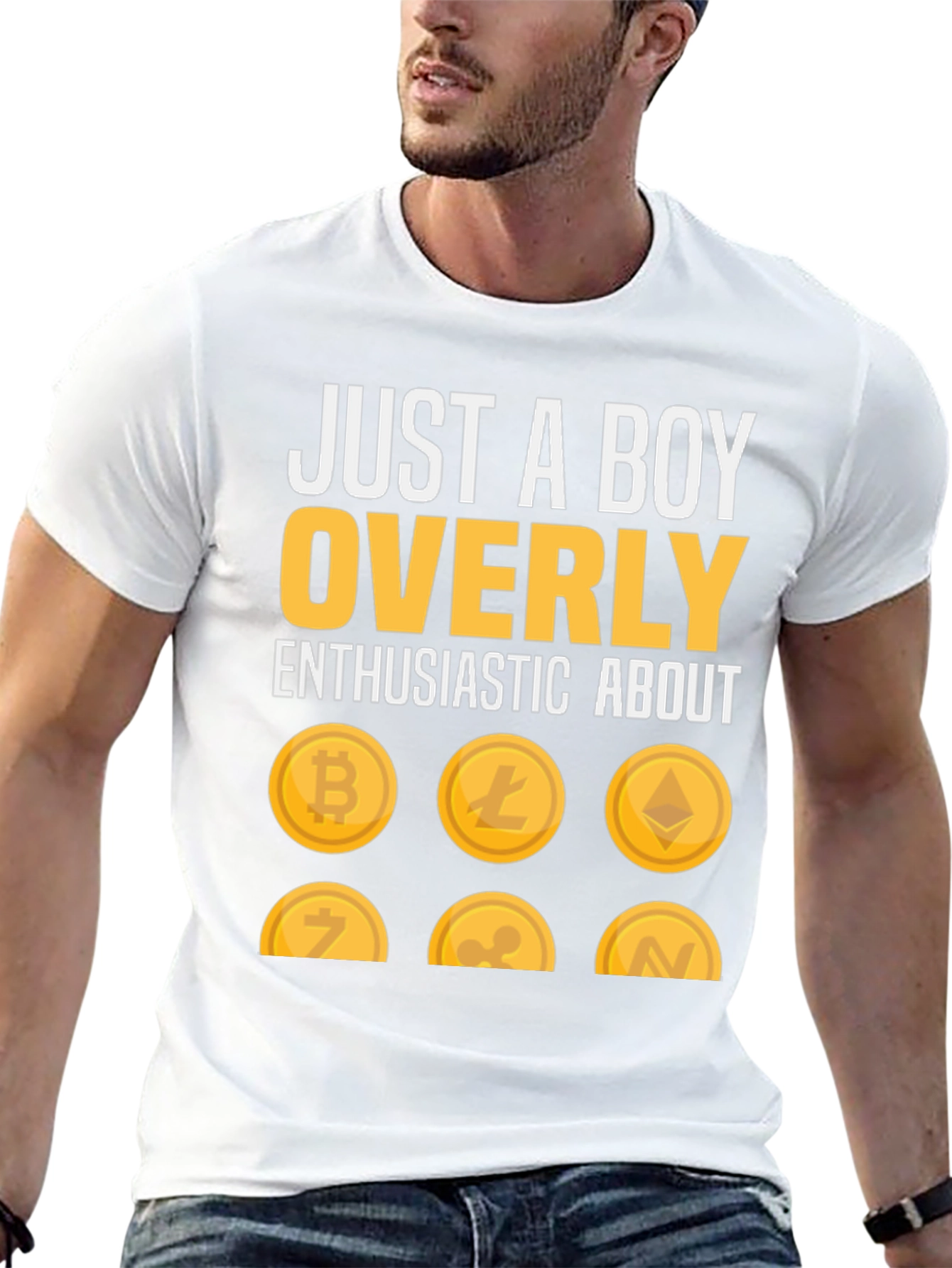 Just a Boy Overly Enthusiastic About Crypto T-Shirt