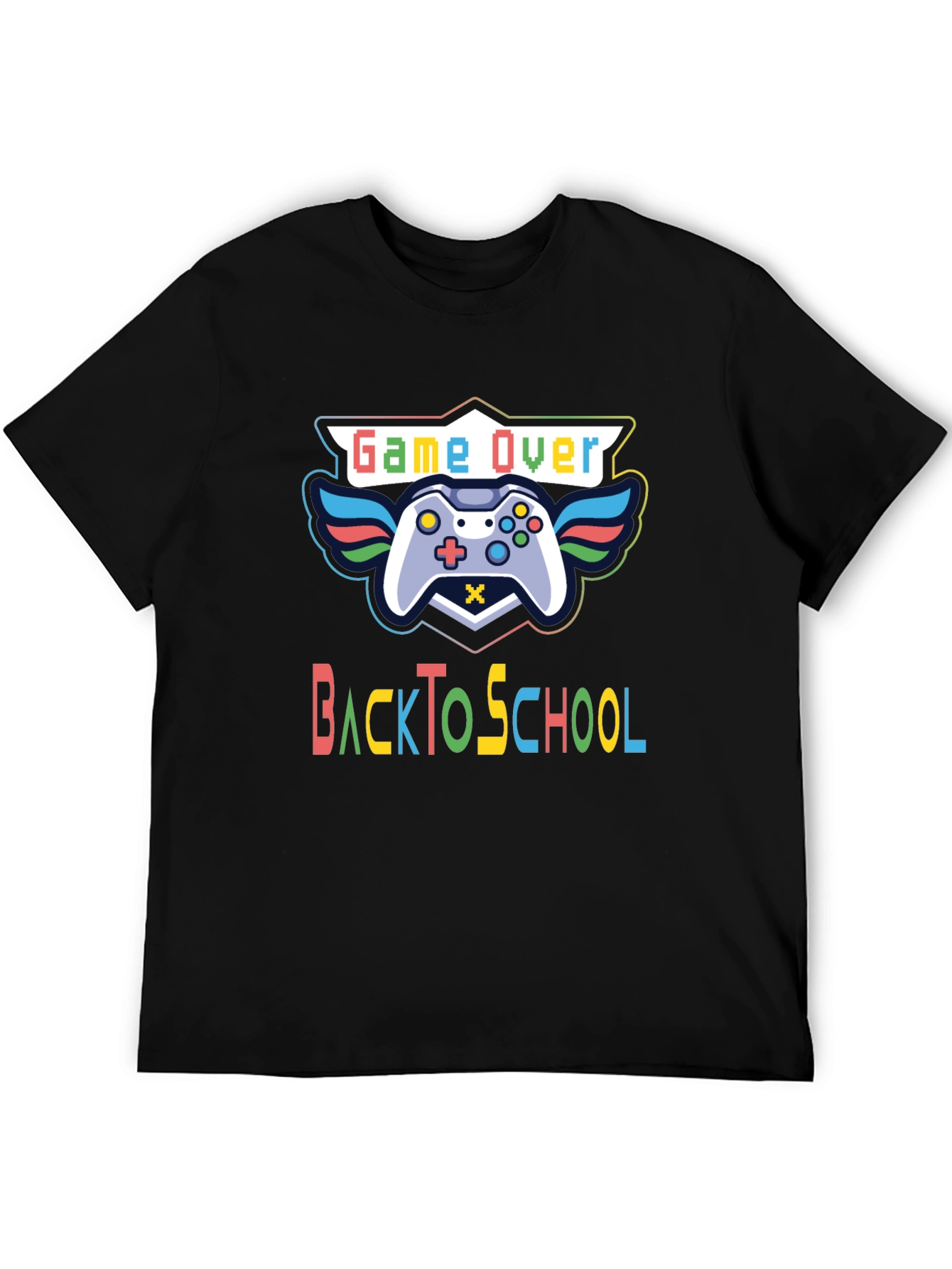 Game Over Back To School Black T-Shirt