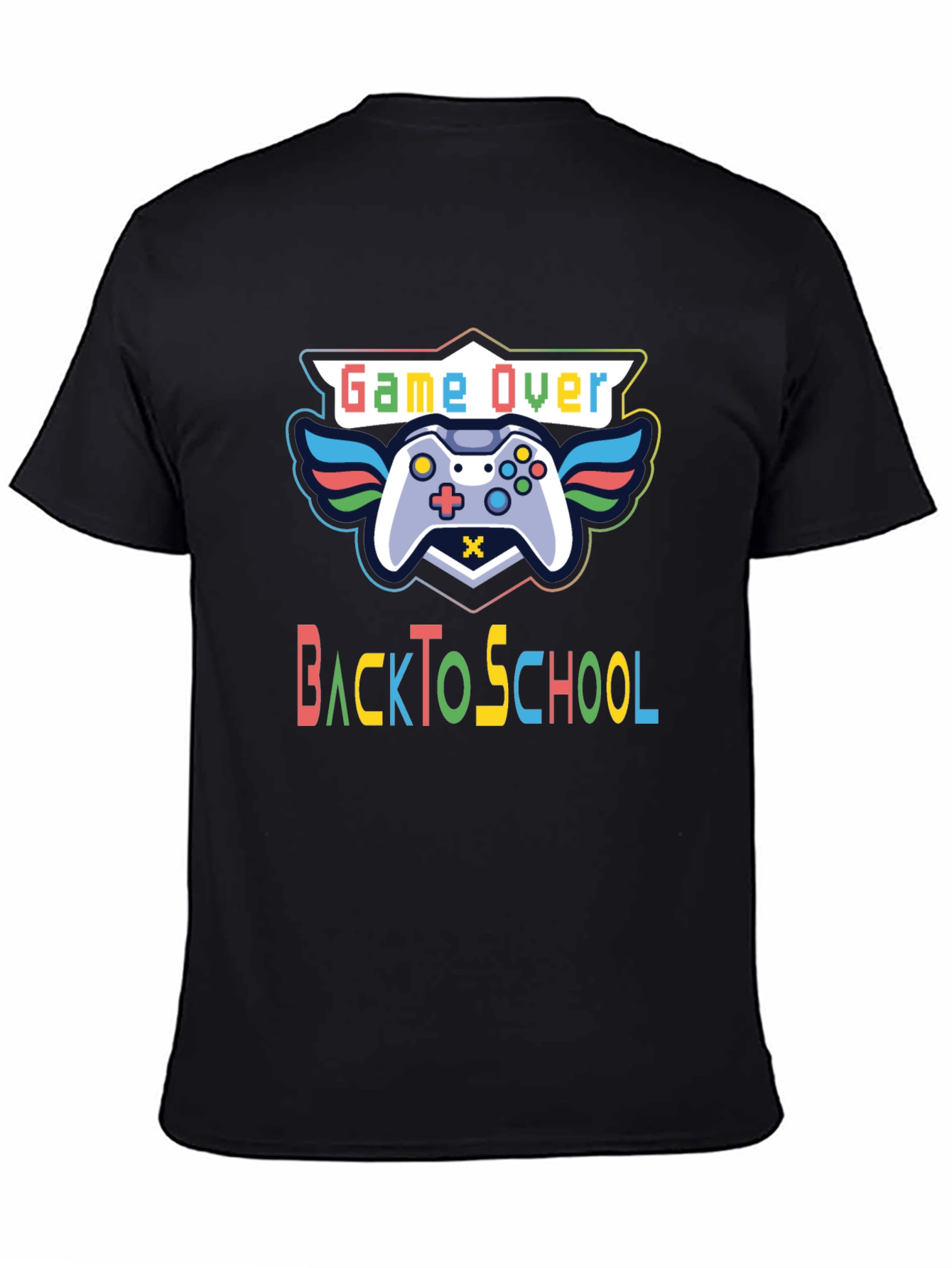 Game Over Back To School Black T-Shirt
