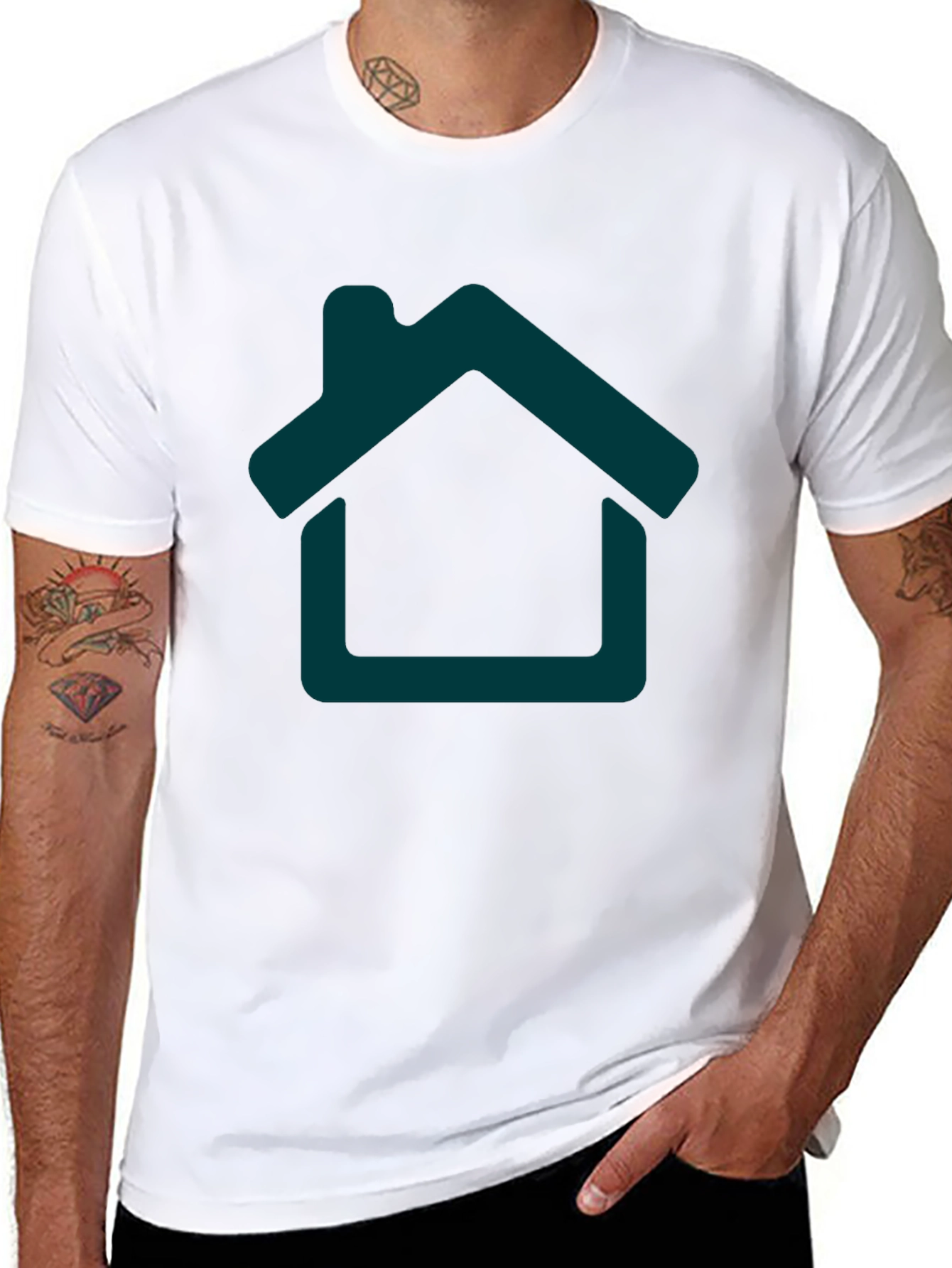 Home Icon Graphic Tee - Black