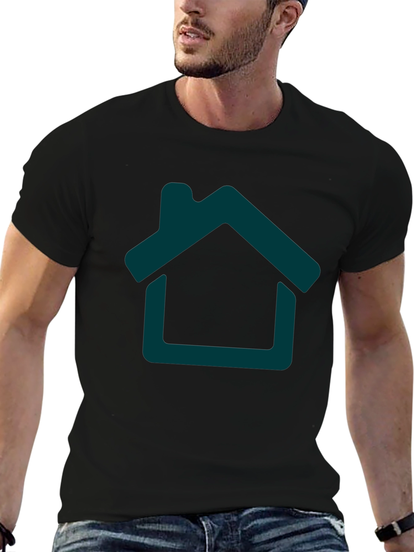 Home Icon Graphic Tee - Black