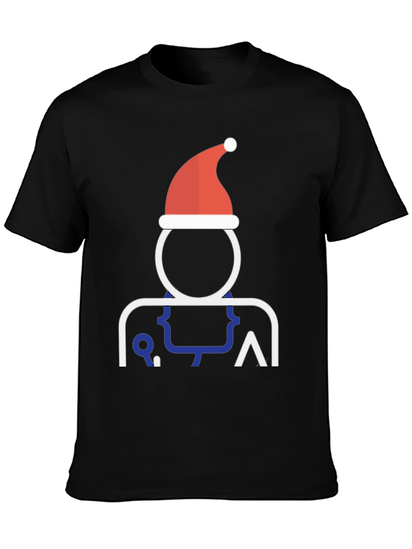 Christmas Coder Tee - Santa Hat Programmer T-Shirt