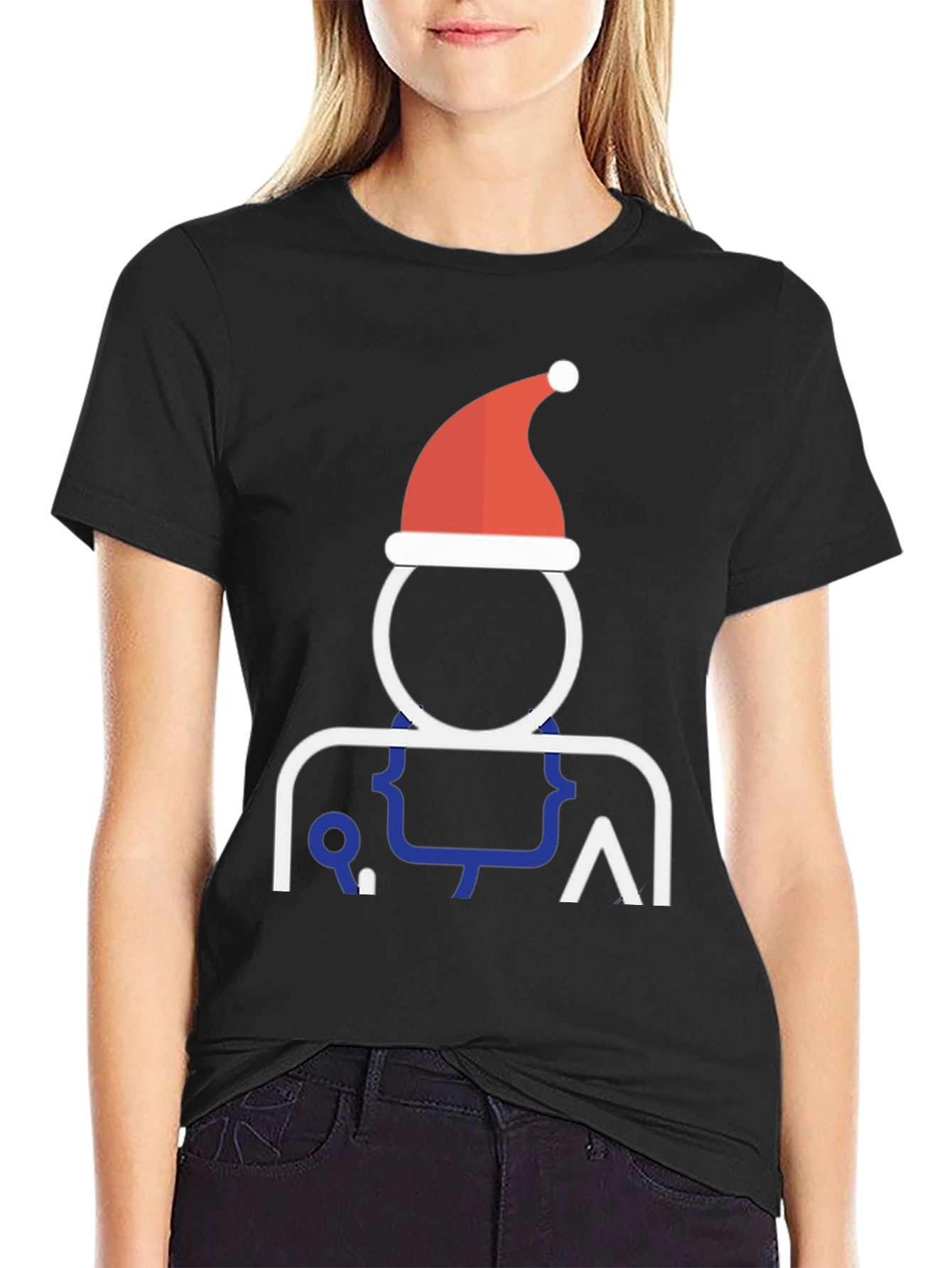 Christmas Coder Tee - Santa Hat Programmer T-Shirt