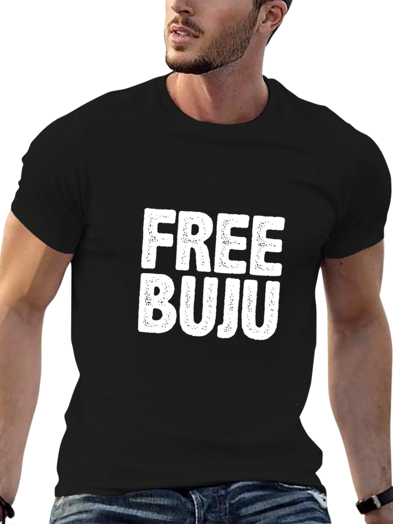 Free Buju Black Graphic Tee - Casual Comfort