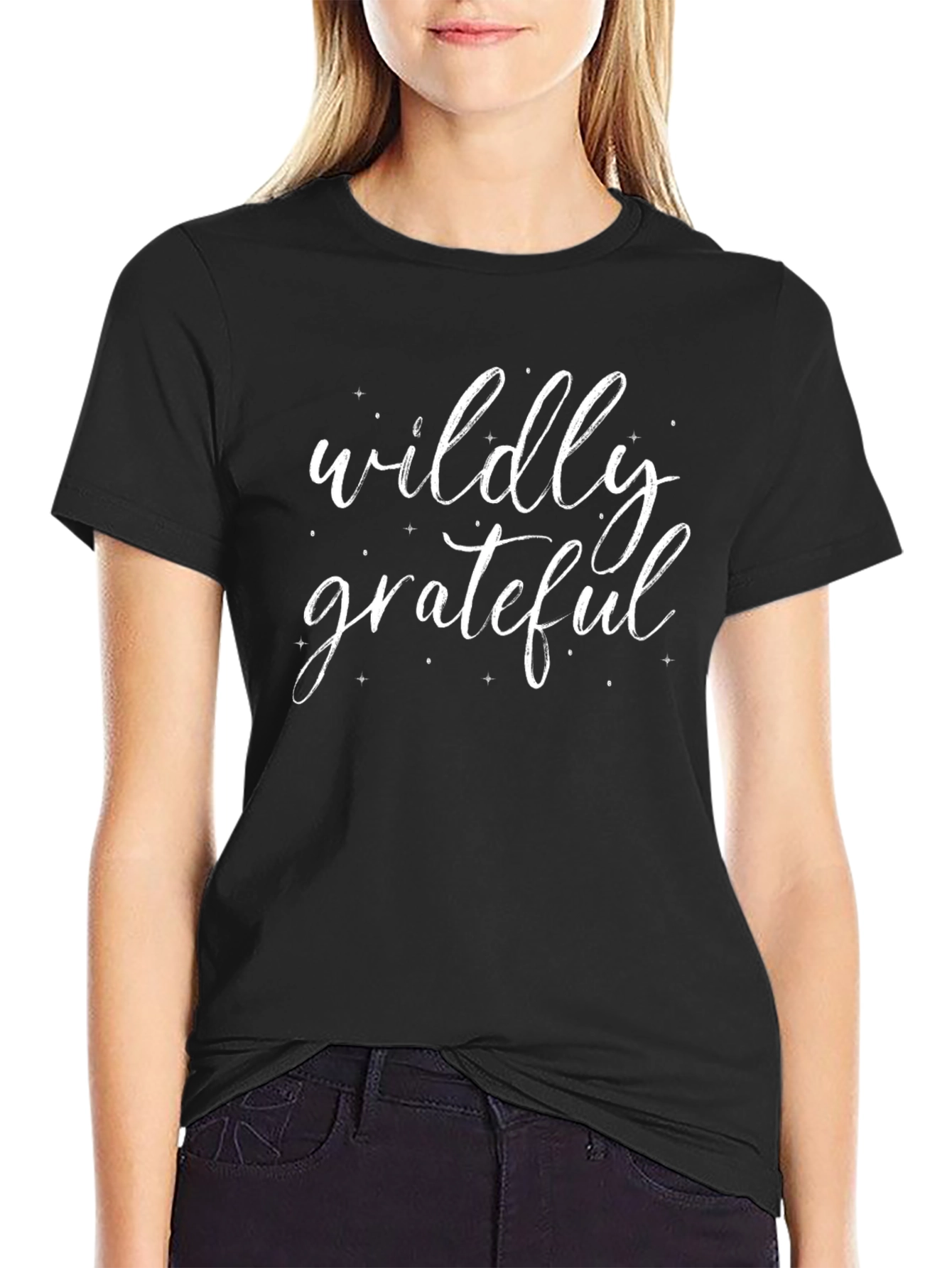 Wildly Grateful Graphic T-Shirt - Black