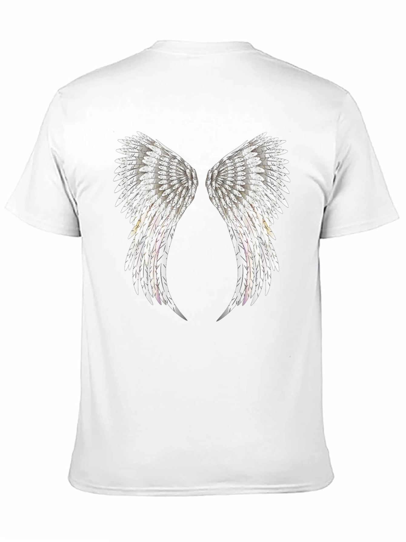 Angel Wing Print Black T-Shirt