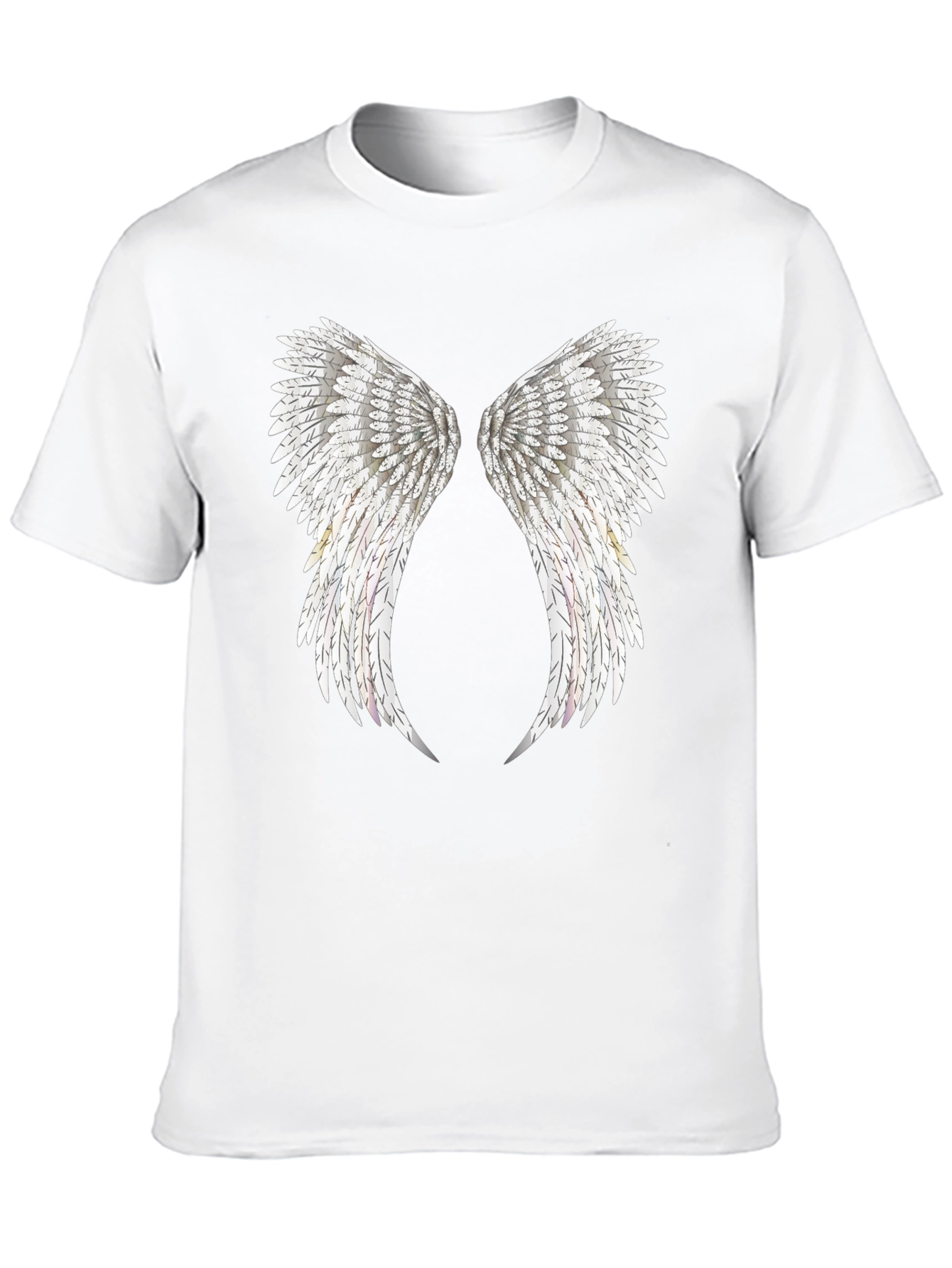 Angel Wing Print Black T-Shirt