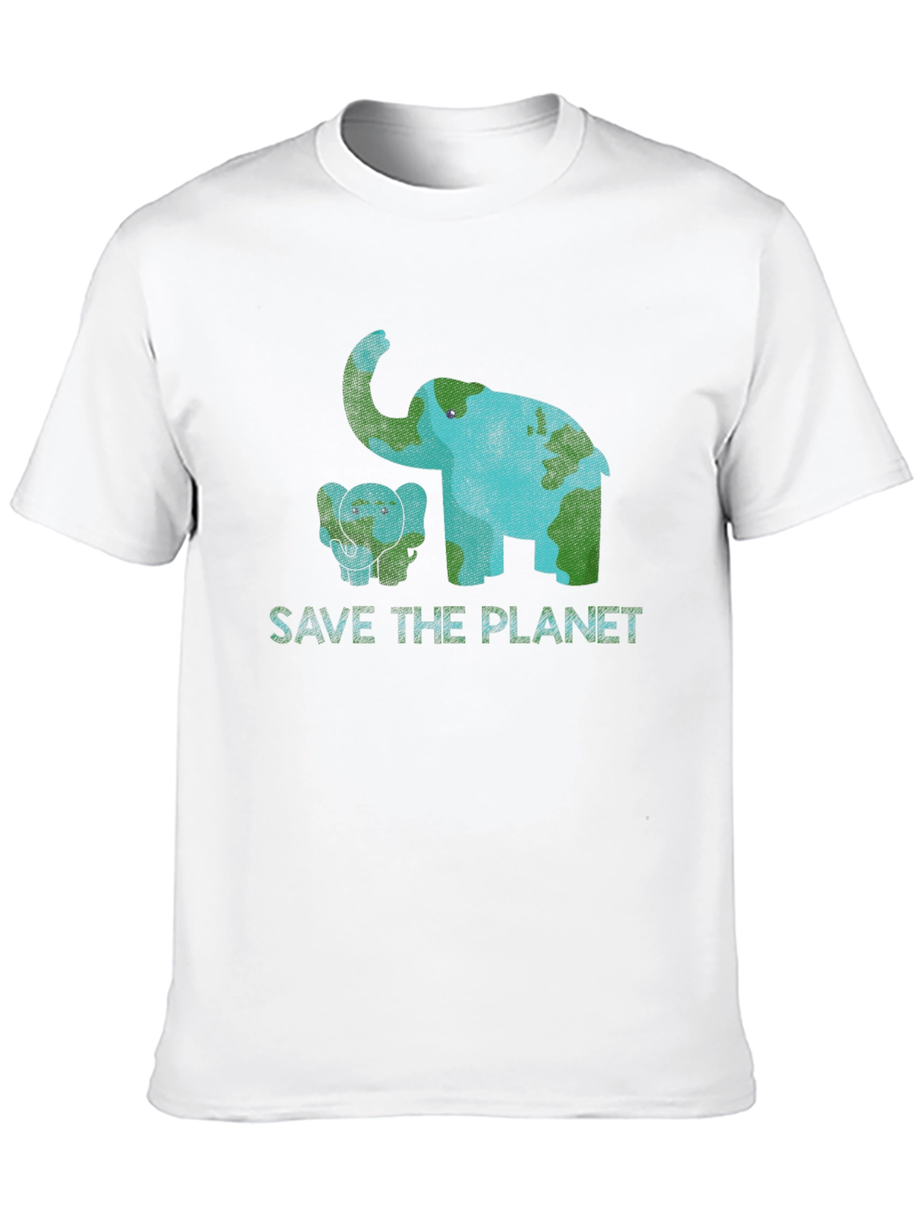 Save the Planet Elephant Graphic Tee - Eco-Friendly