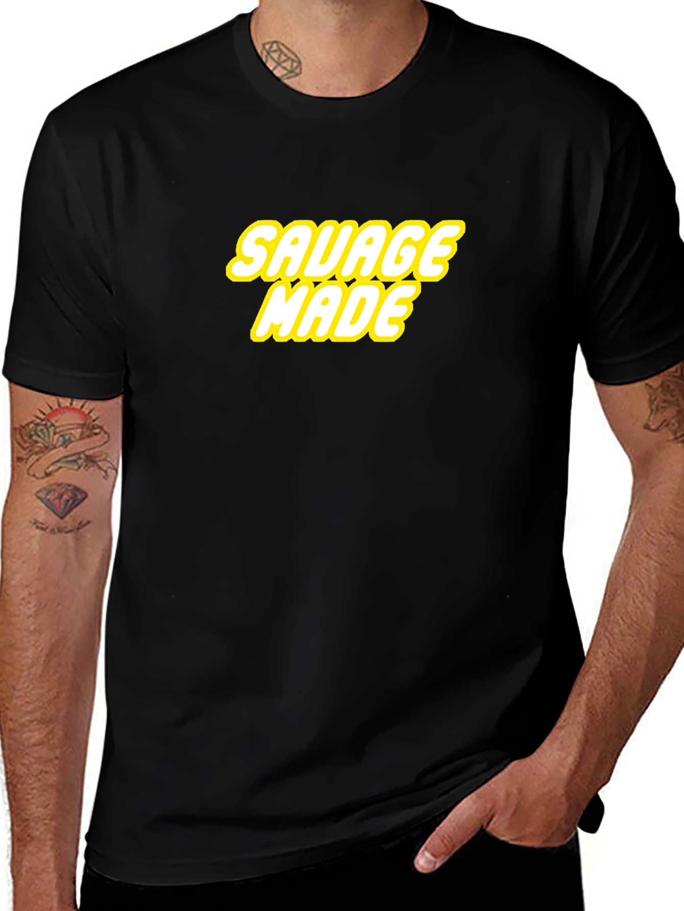 Savage Made Graphic Tee - Bold Statement Shirt