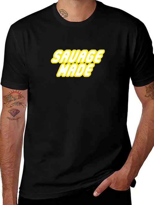 Savage Made Graphic Tee - Bold Statement Shirt