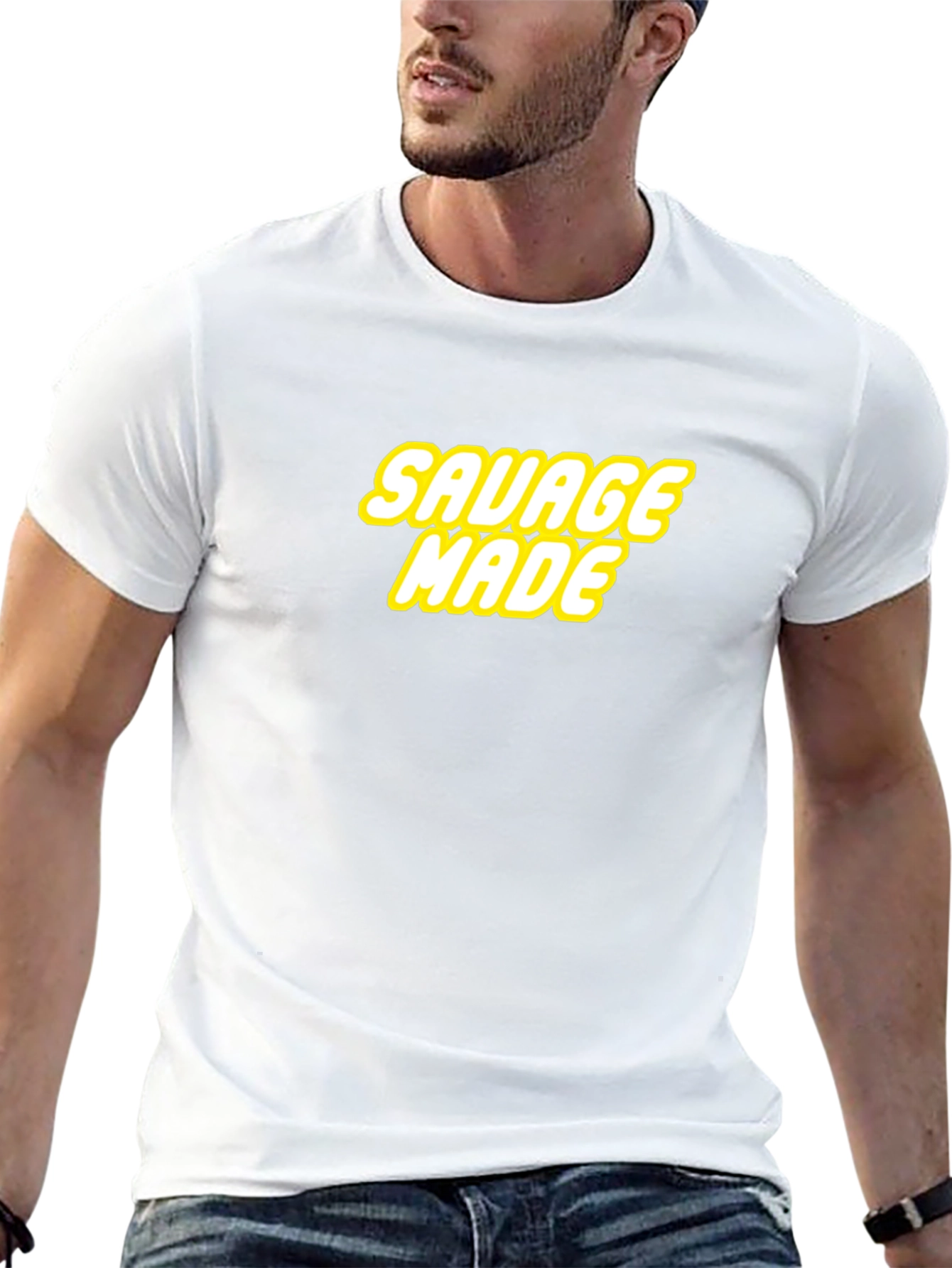 Savage Made Graphic Tee - Bold Statement Shirt