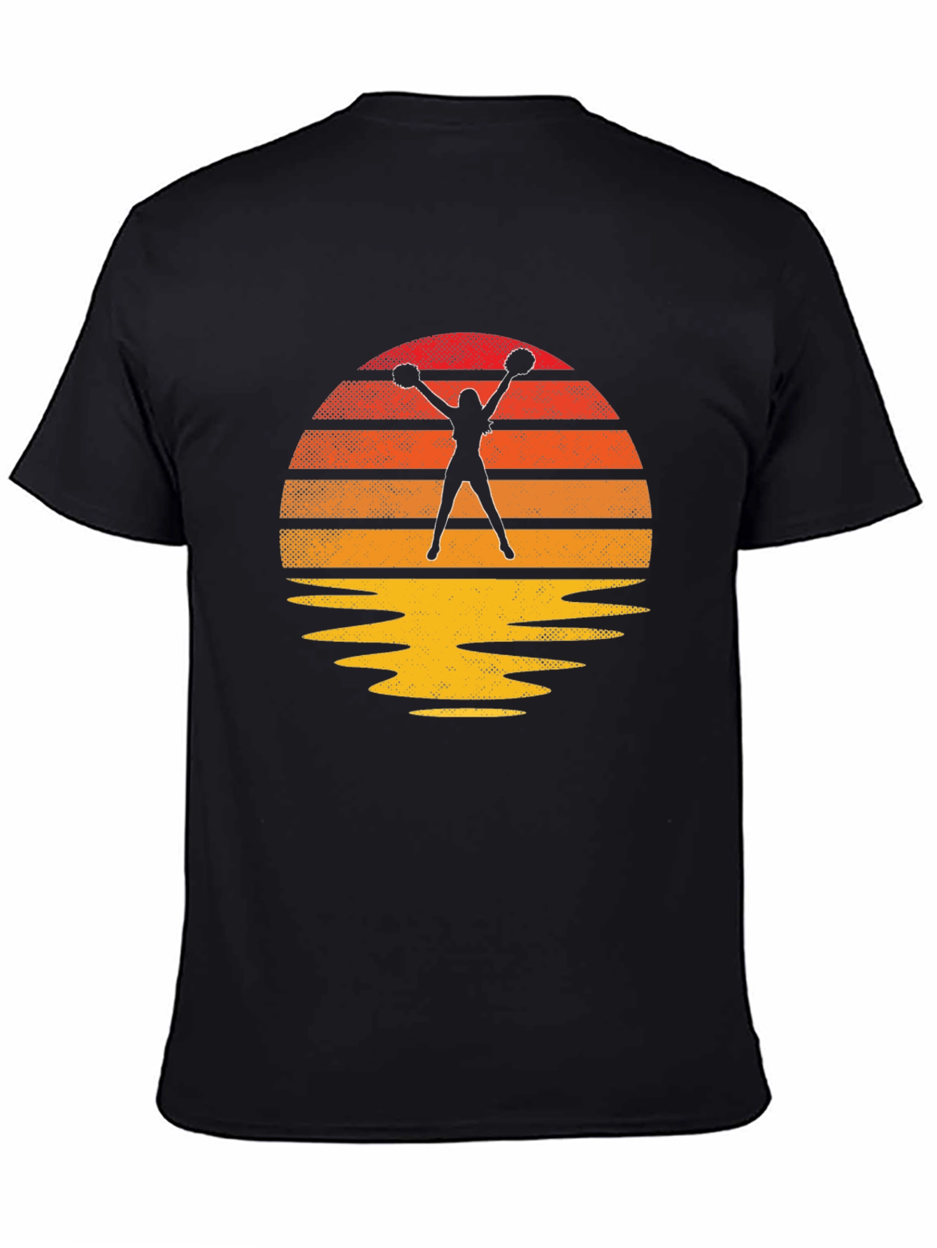 Cheerleader Sunset Graphic Tee - Retro Vibe