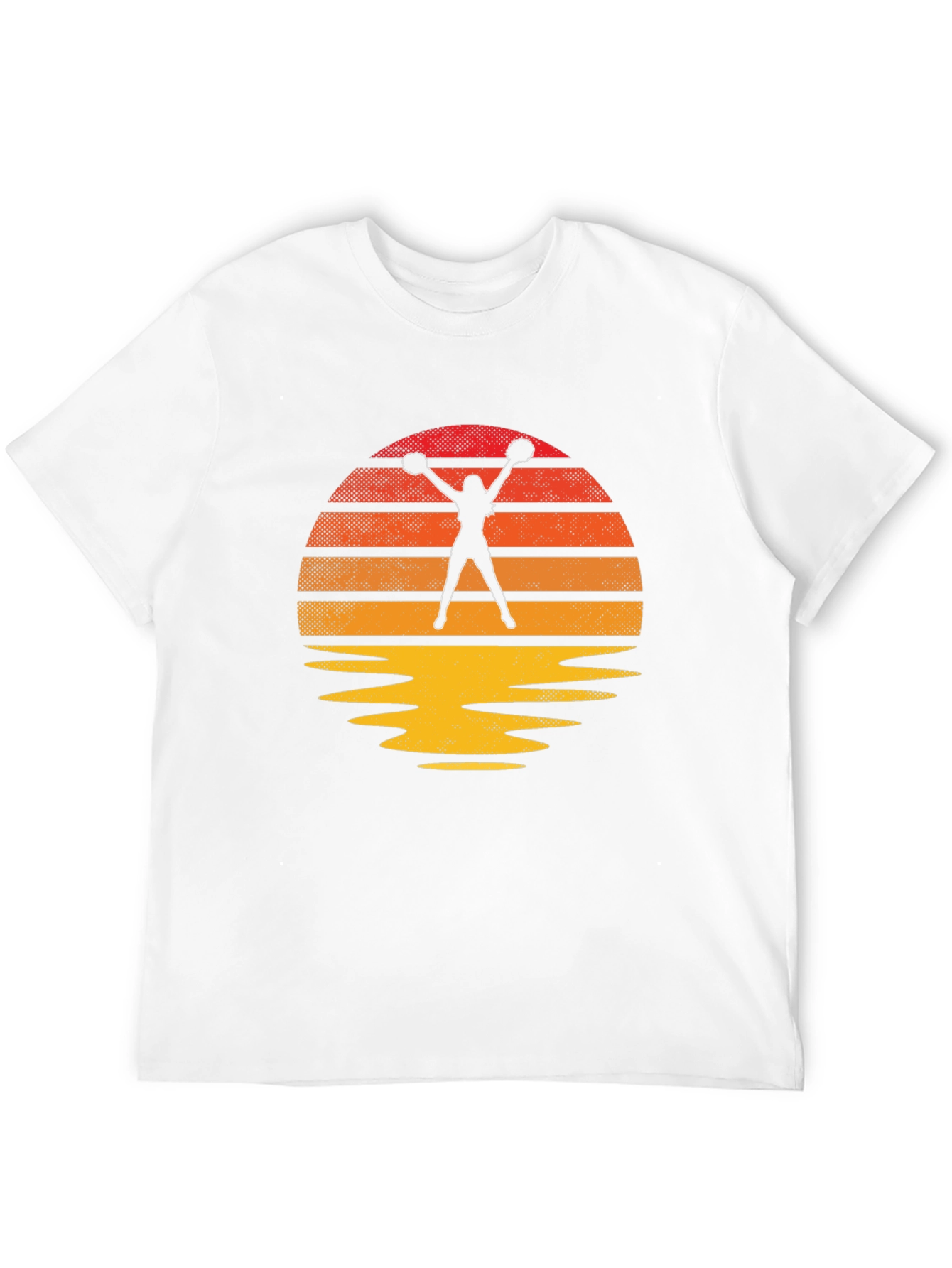 Cheerleader Sunset Graphic Tee - Retro Vibe