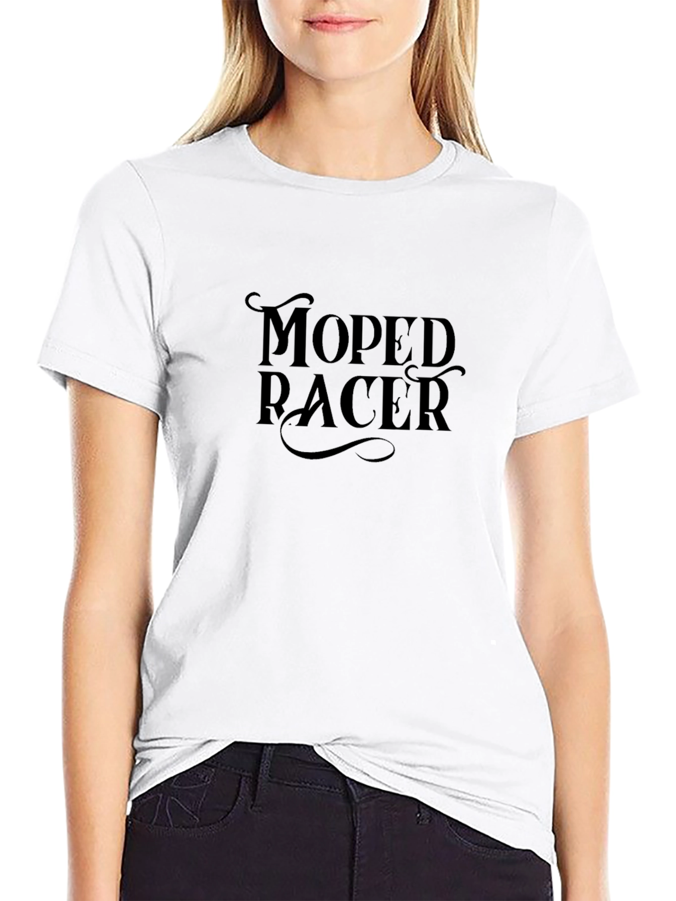 Moped Racer Black Graphic Tee