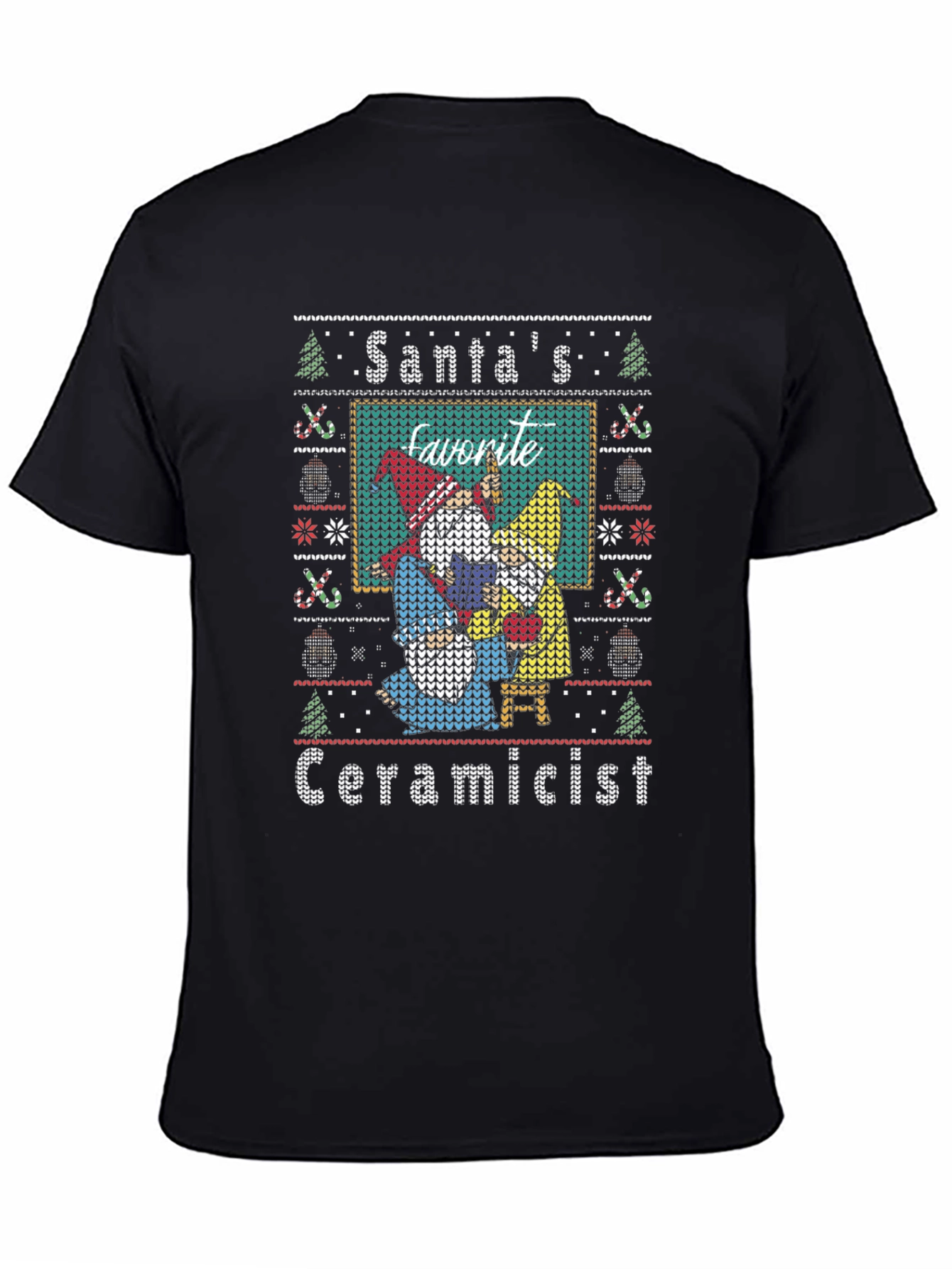 Santas Favorite Ceramicist Christmas Knit T-Shirt