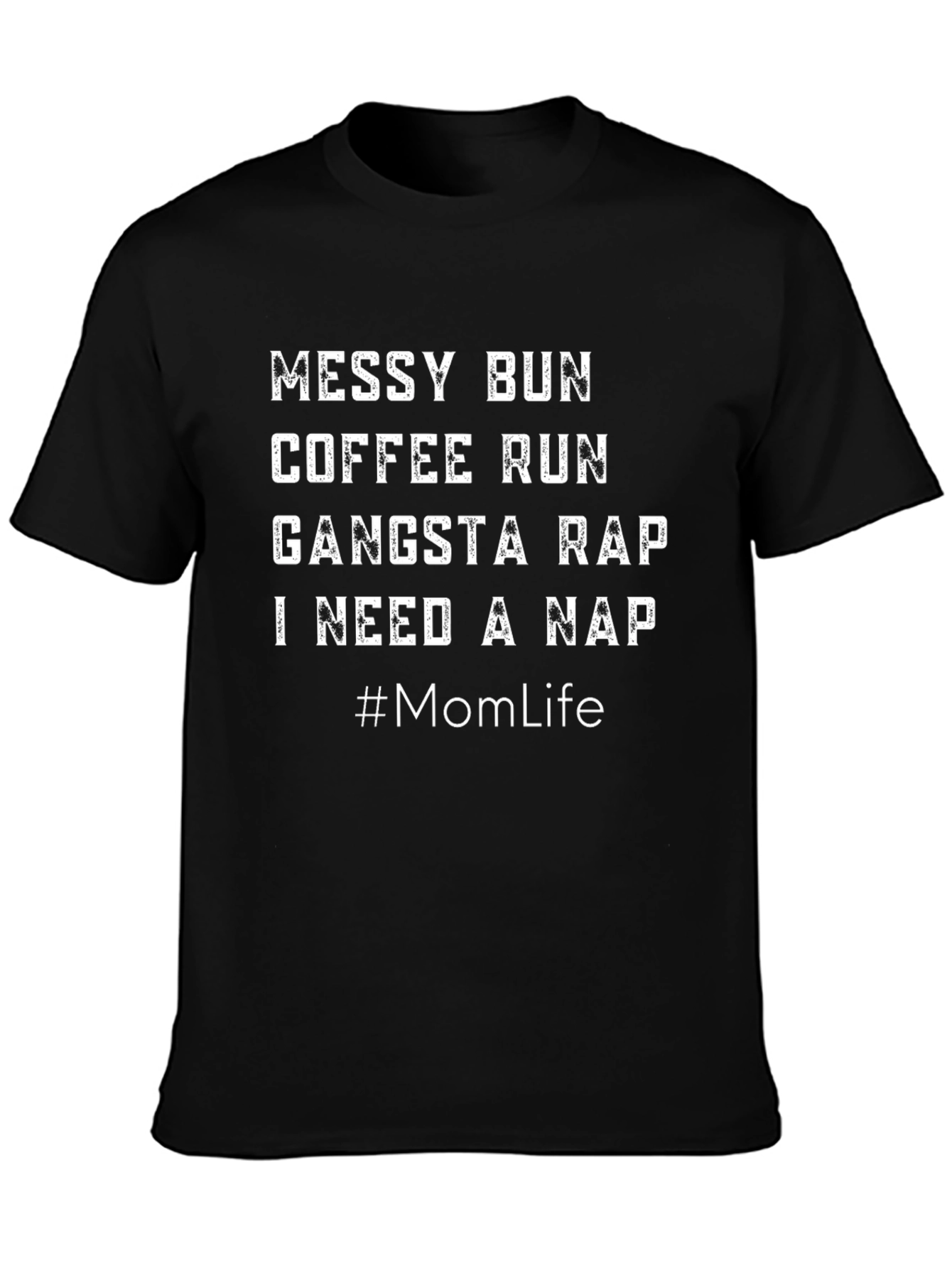 Messy Bun Coffee Run Mom Life Tee