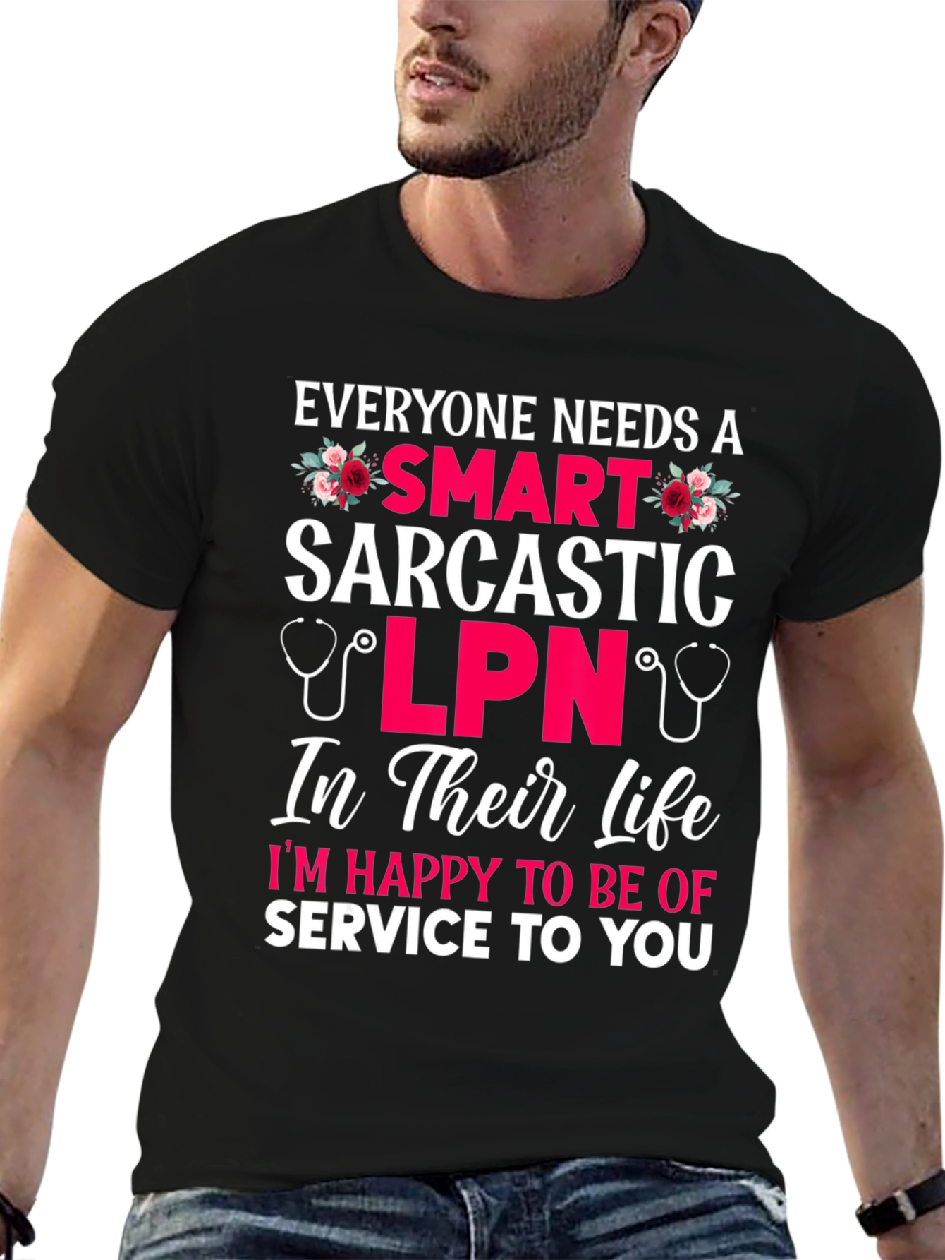 Smart Sarcastic LPN Graphic T-Shirt