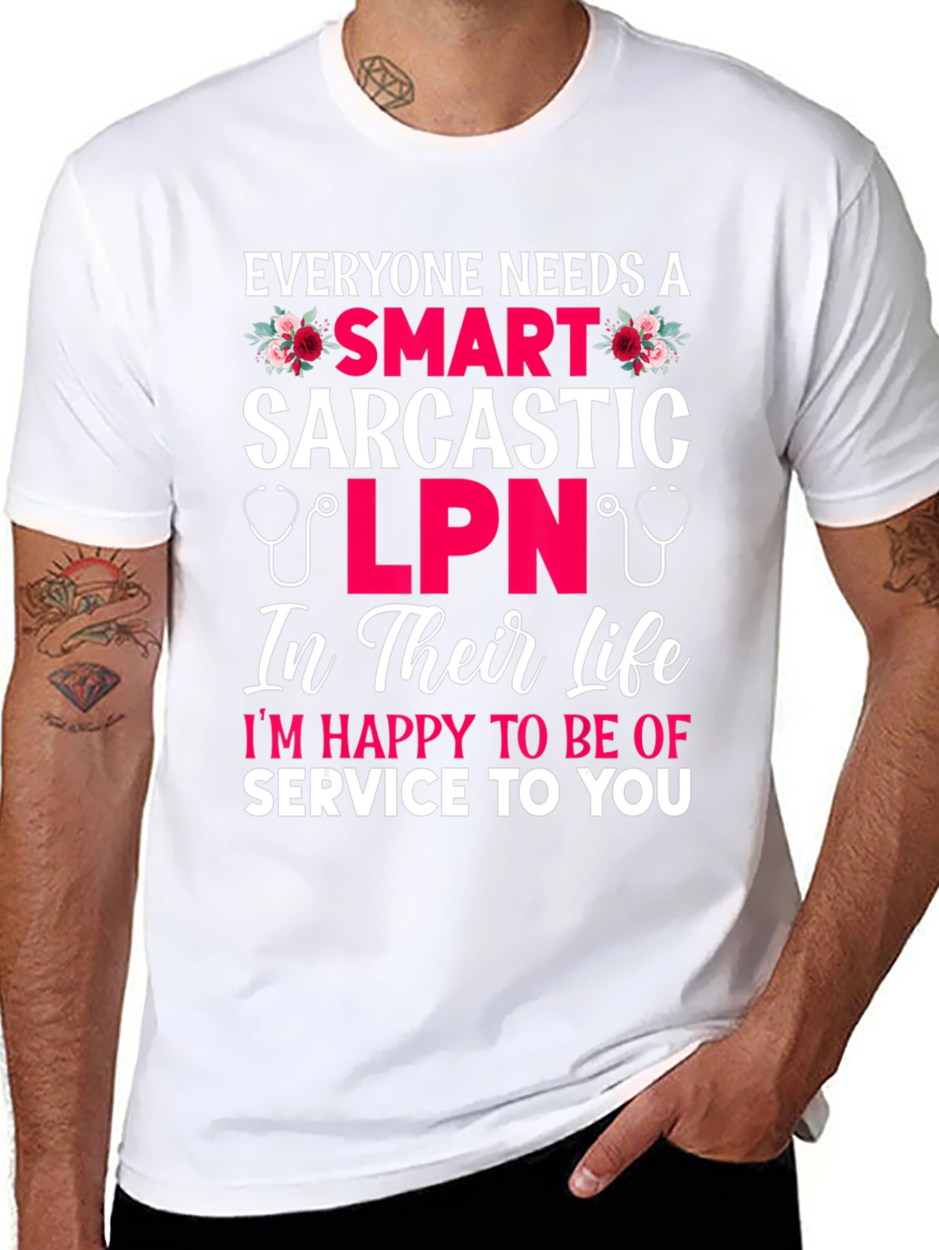 Smart Sarcastic LPN Graphic T-Shirt