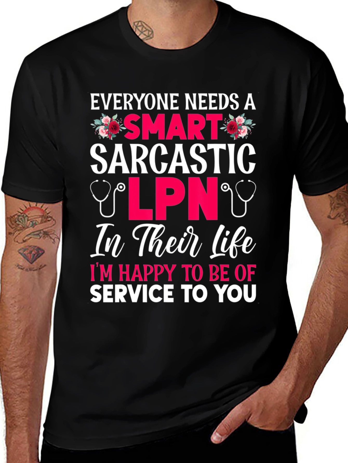 Smart Sarcastic LPN Graphic T-Shirt
