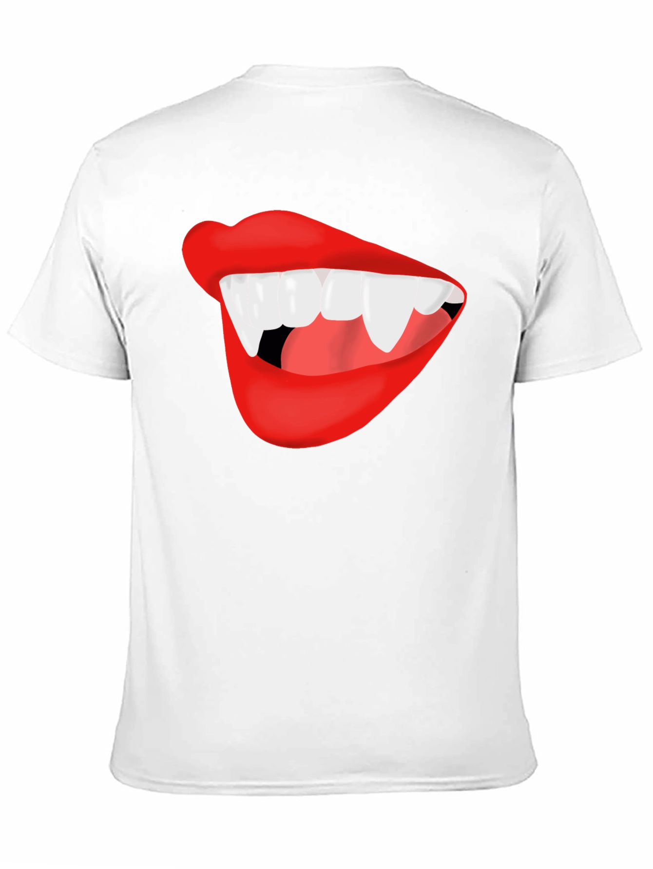 Vampire Lips Black T-Shirt - Halloween Costume Tee