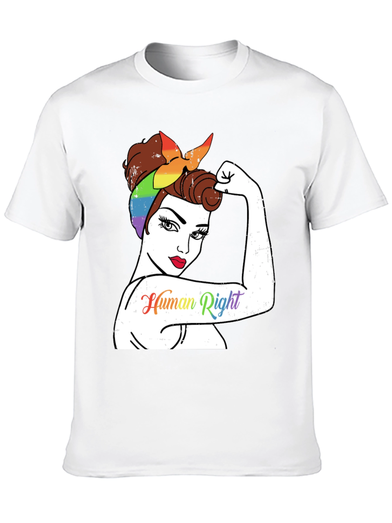 LGBTQ+ Rosie the Riveter Human Rights T-Shirt