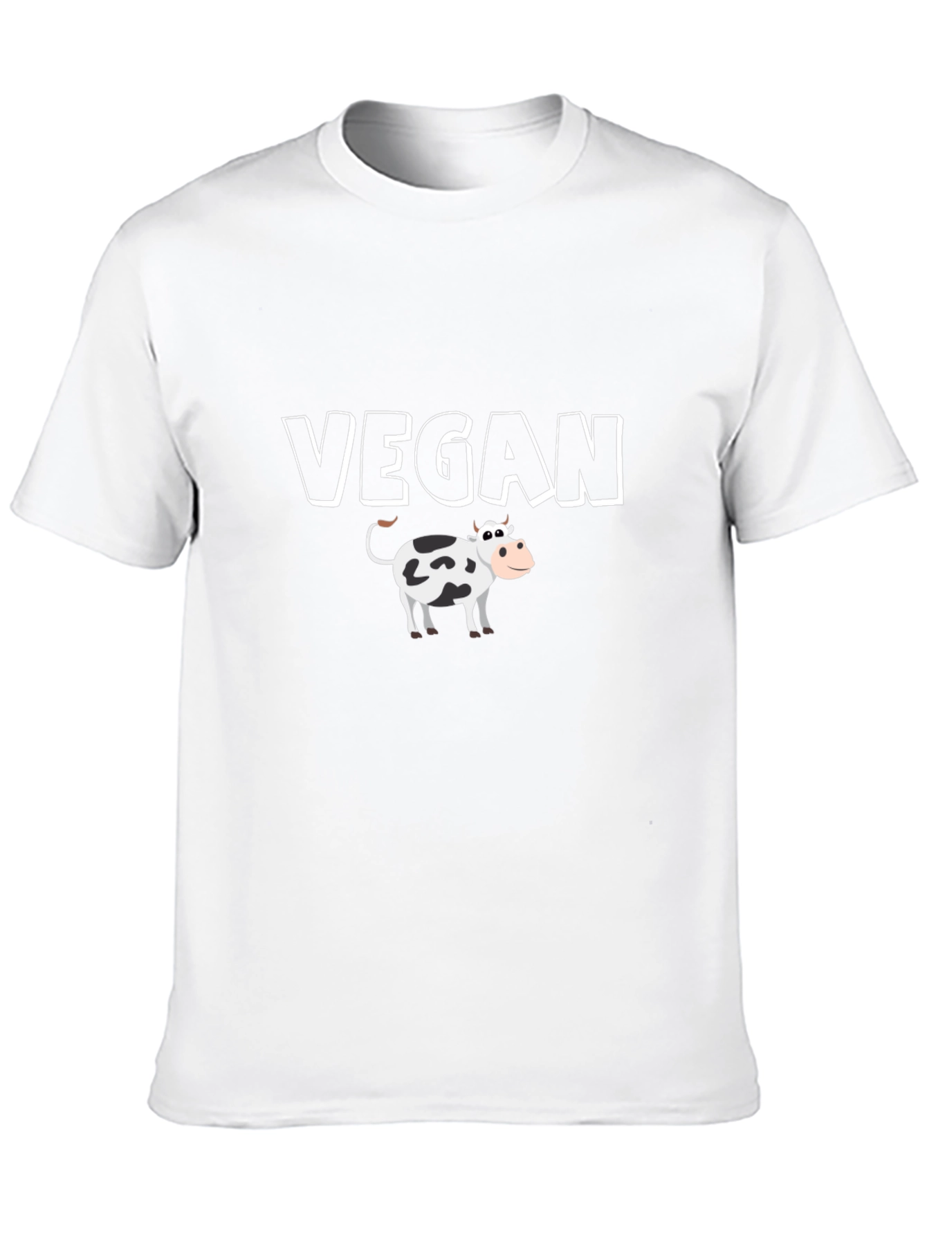 Vegan Cow Graphic Black T-Shirt