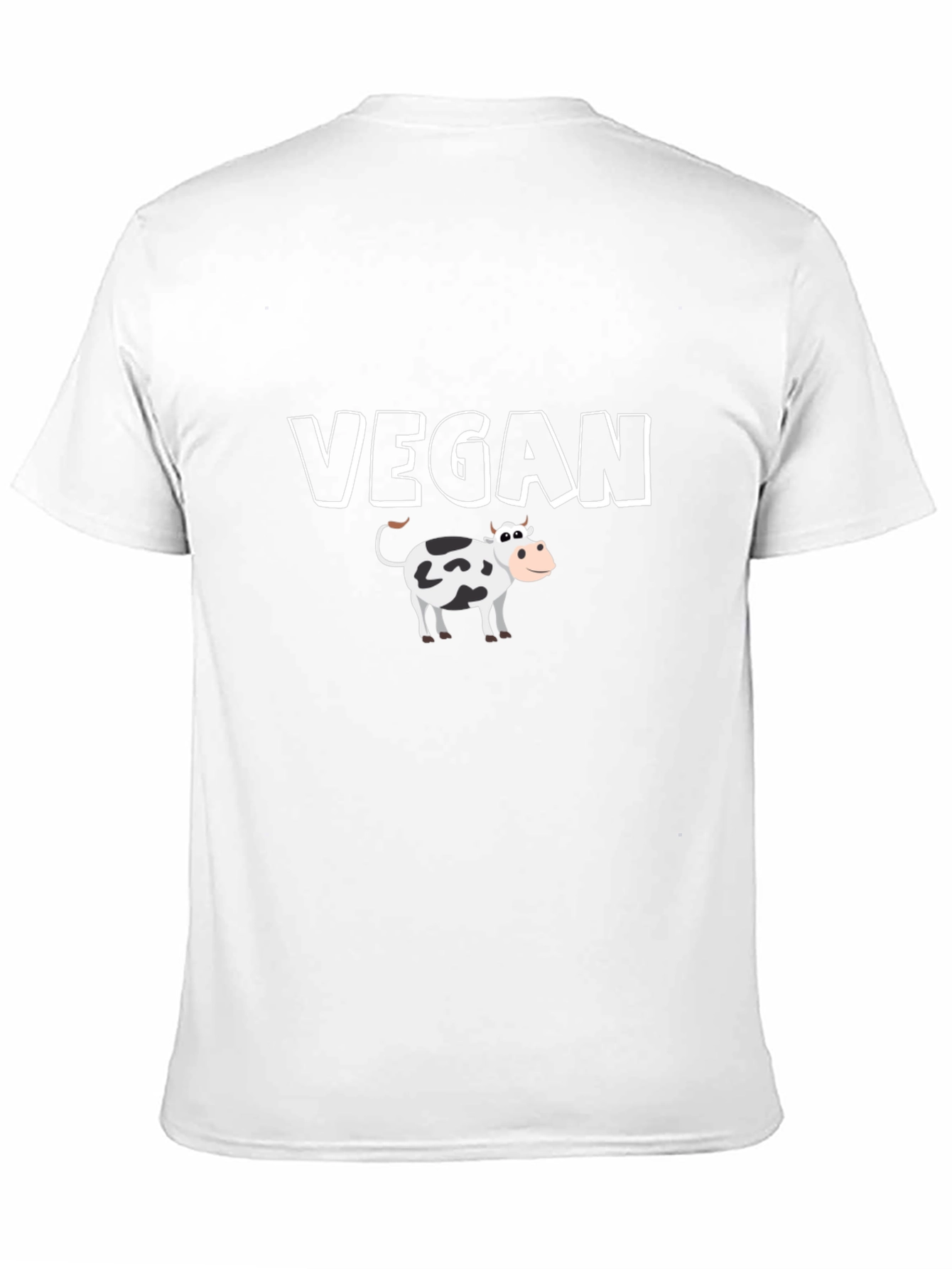 Vegan Cow Graphic Black T-Shirt