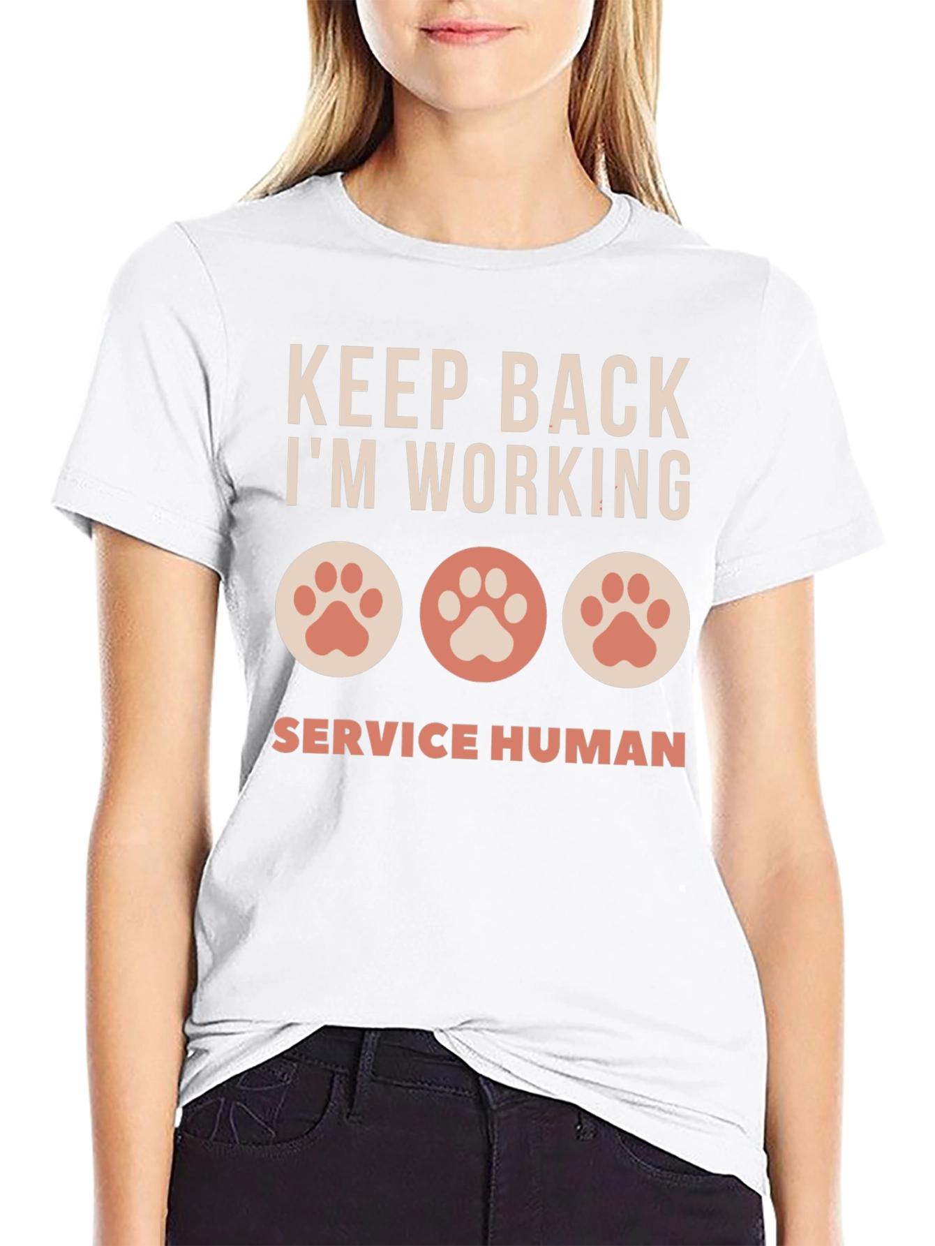 Keep Back Im Working Service Human Graphic T-Shirt