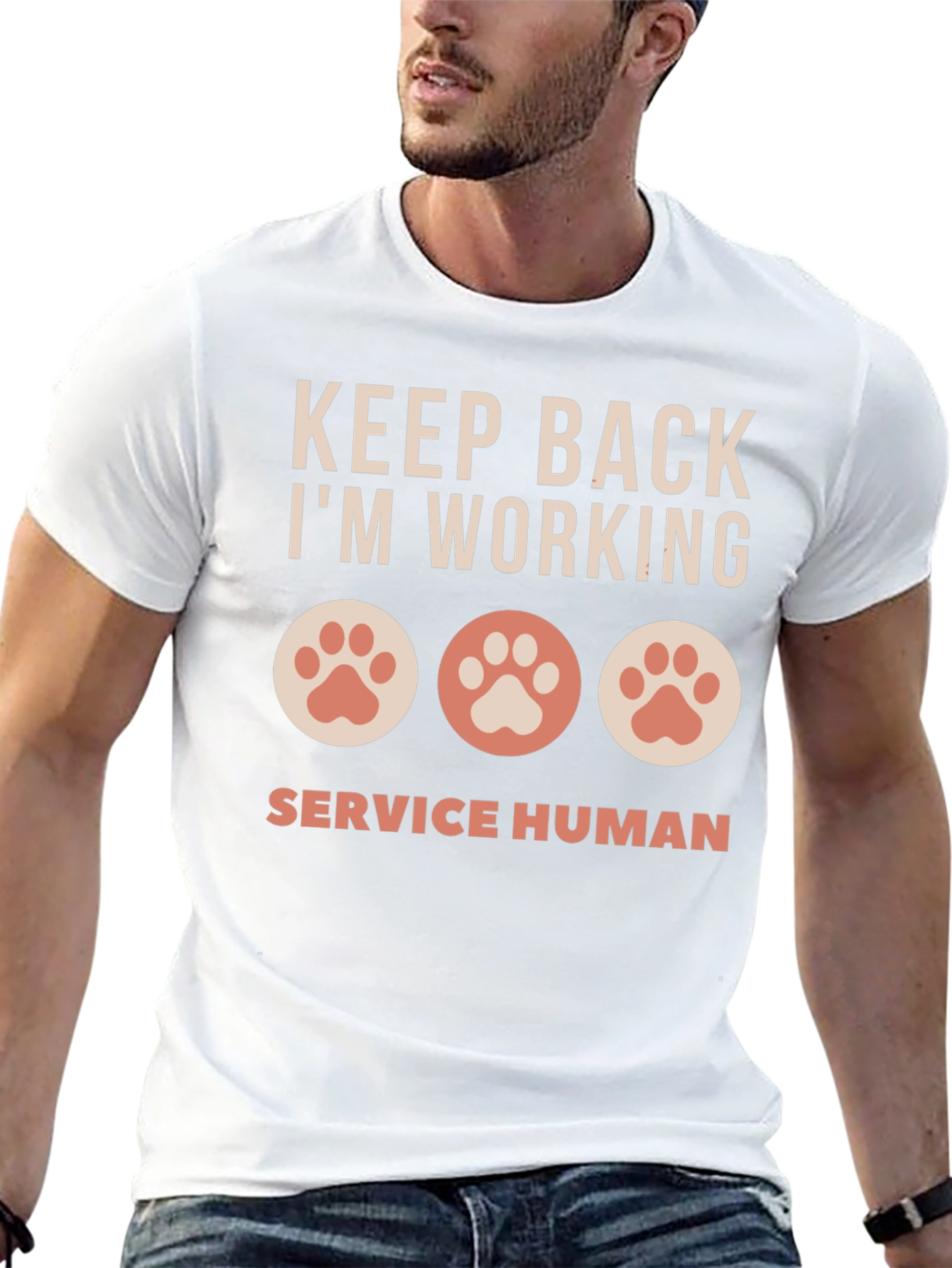 Keep Back Im Working Service Human Graphic T-Shirt