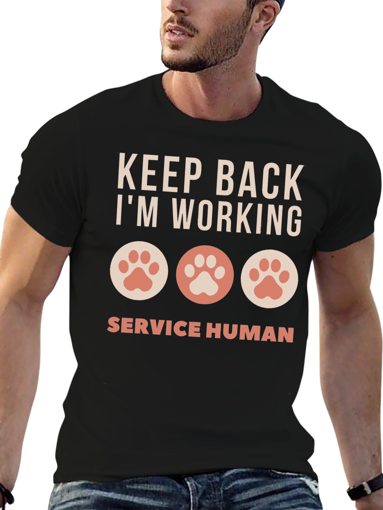 Keep Back Im Working Service Human Graphic T-Shirt