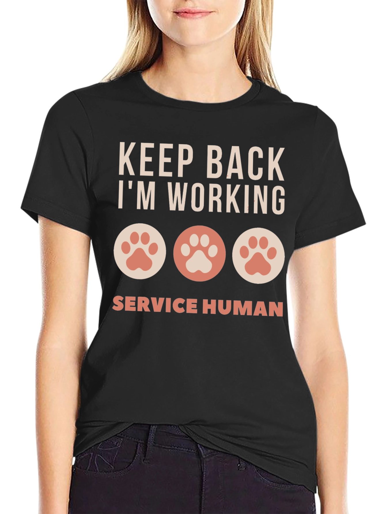Keep Back Im Working Service Human Graphic T-Shirt