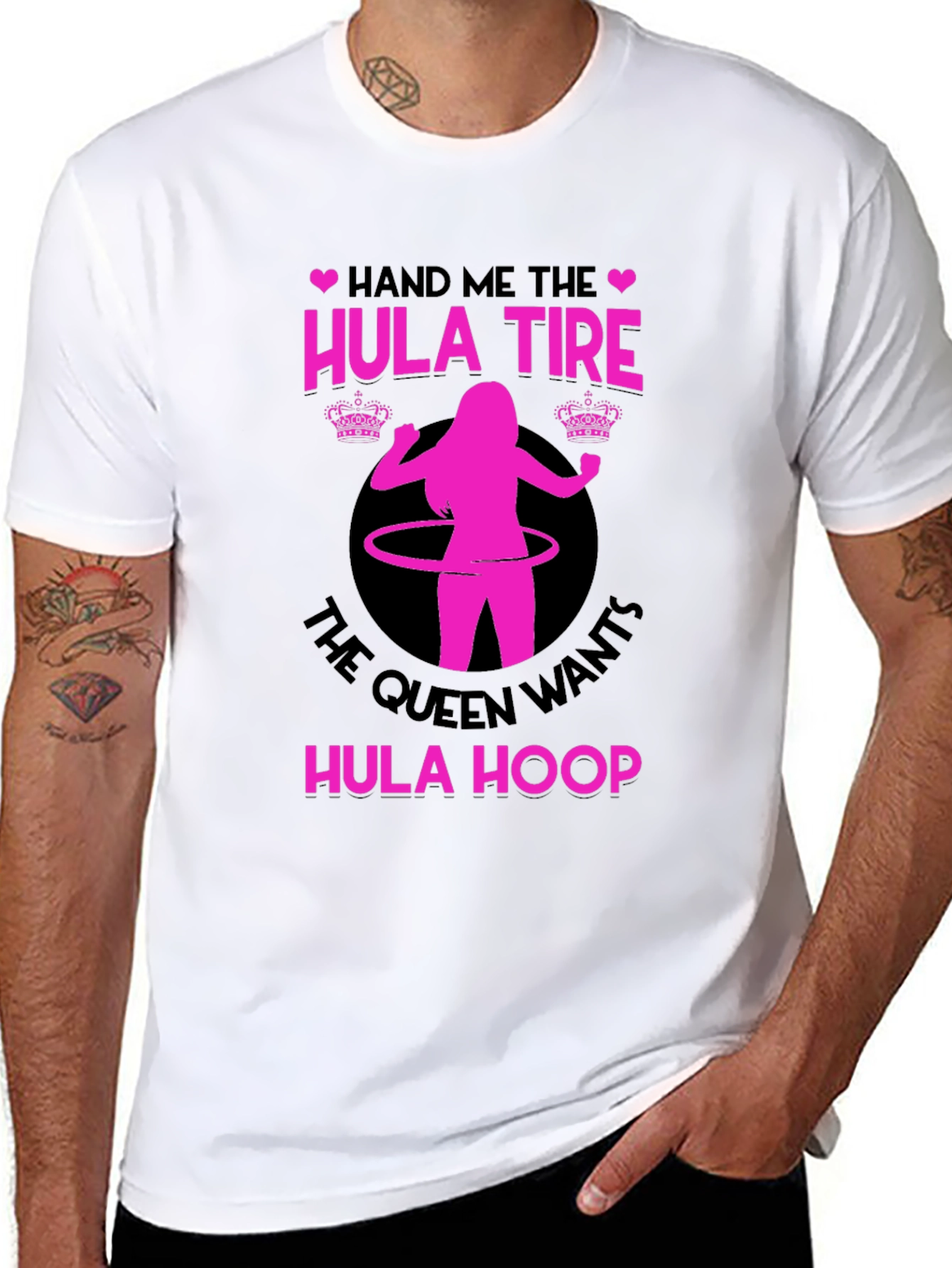 Queen Wants Hula Hoop T-Shirt - Funny Fitness Tee