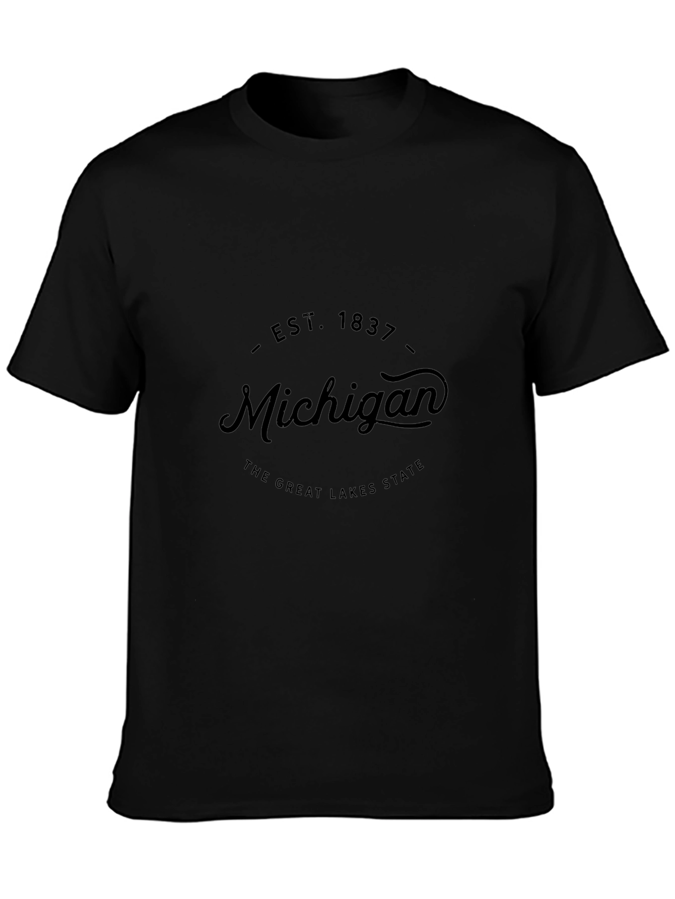 Michigan Est. 1837 Great Lakes State Black T-Shirt