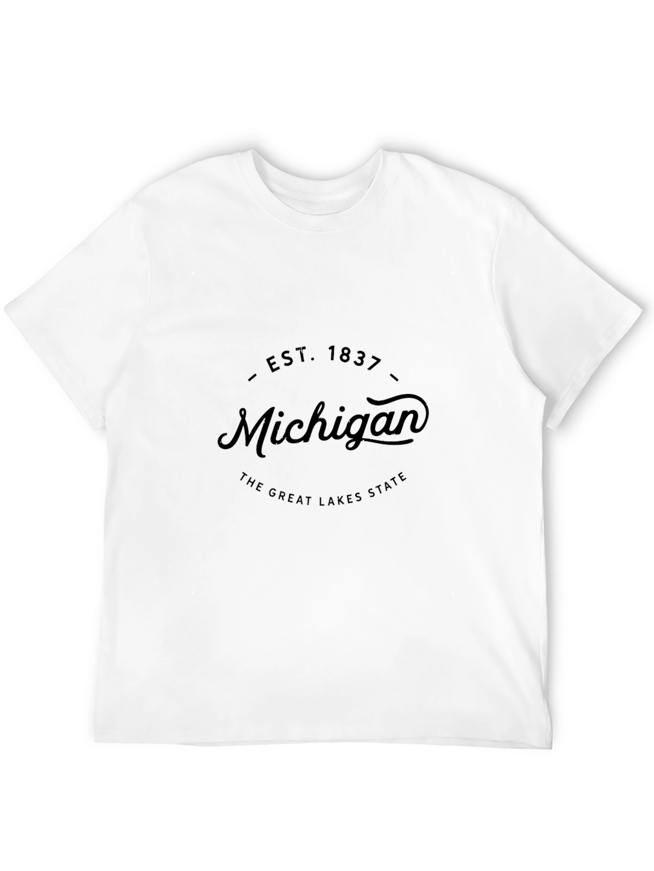 Michigan Est. 1837 Great Lakes State Black T-Shirt