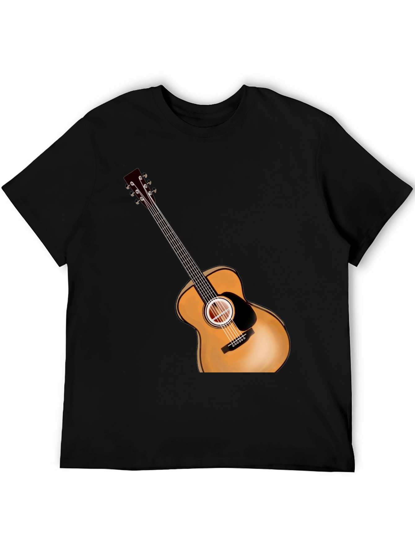 Acoustic Guitar Graphic Tee - Music Lover Shirt