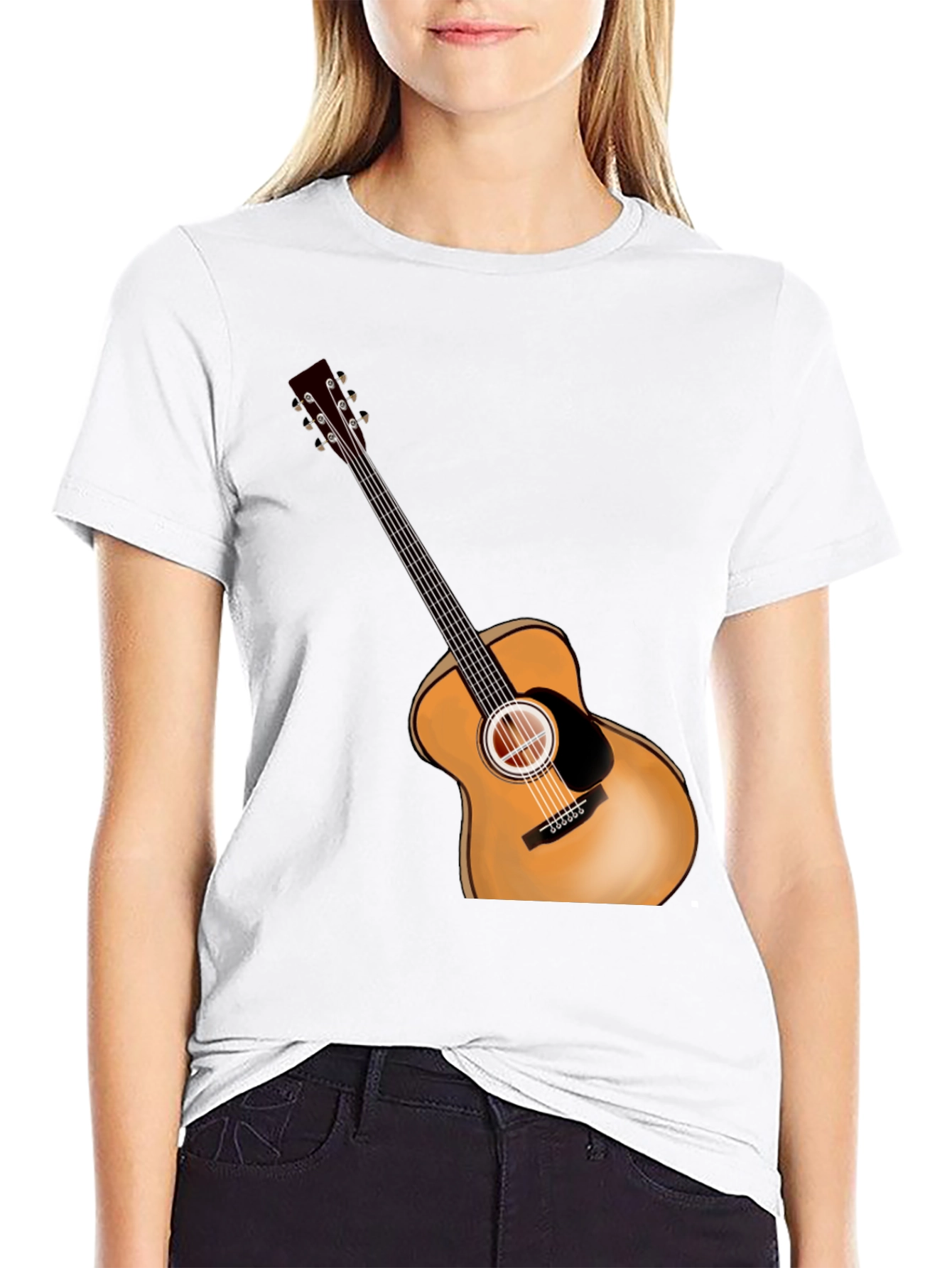 Acoustic Guitar Graphic Tee - Music Lover Shirt