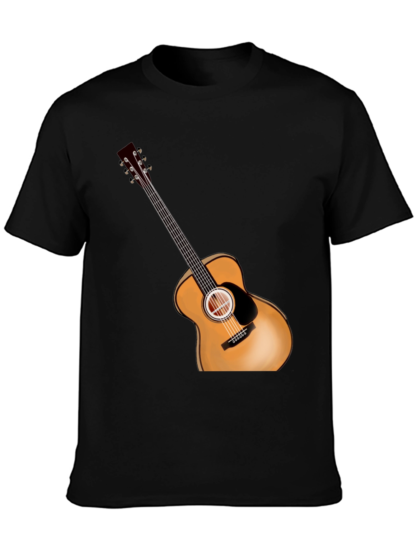 Acoustic Guitar Graphic Tee - Music Lover Shirt