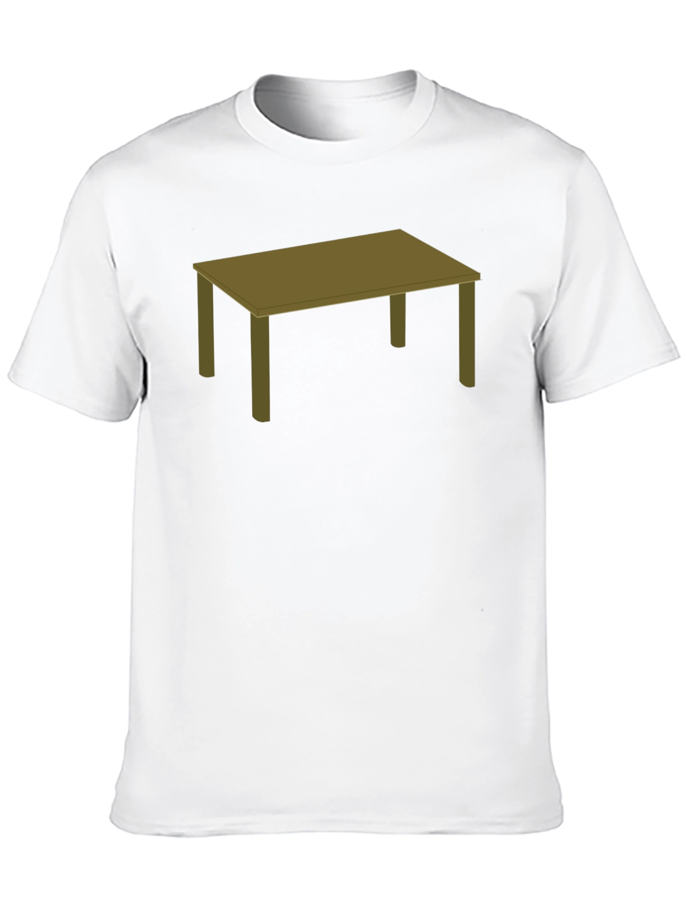 Mens Black T-Shirt with Table Graphic Tee