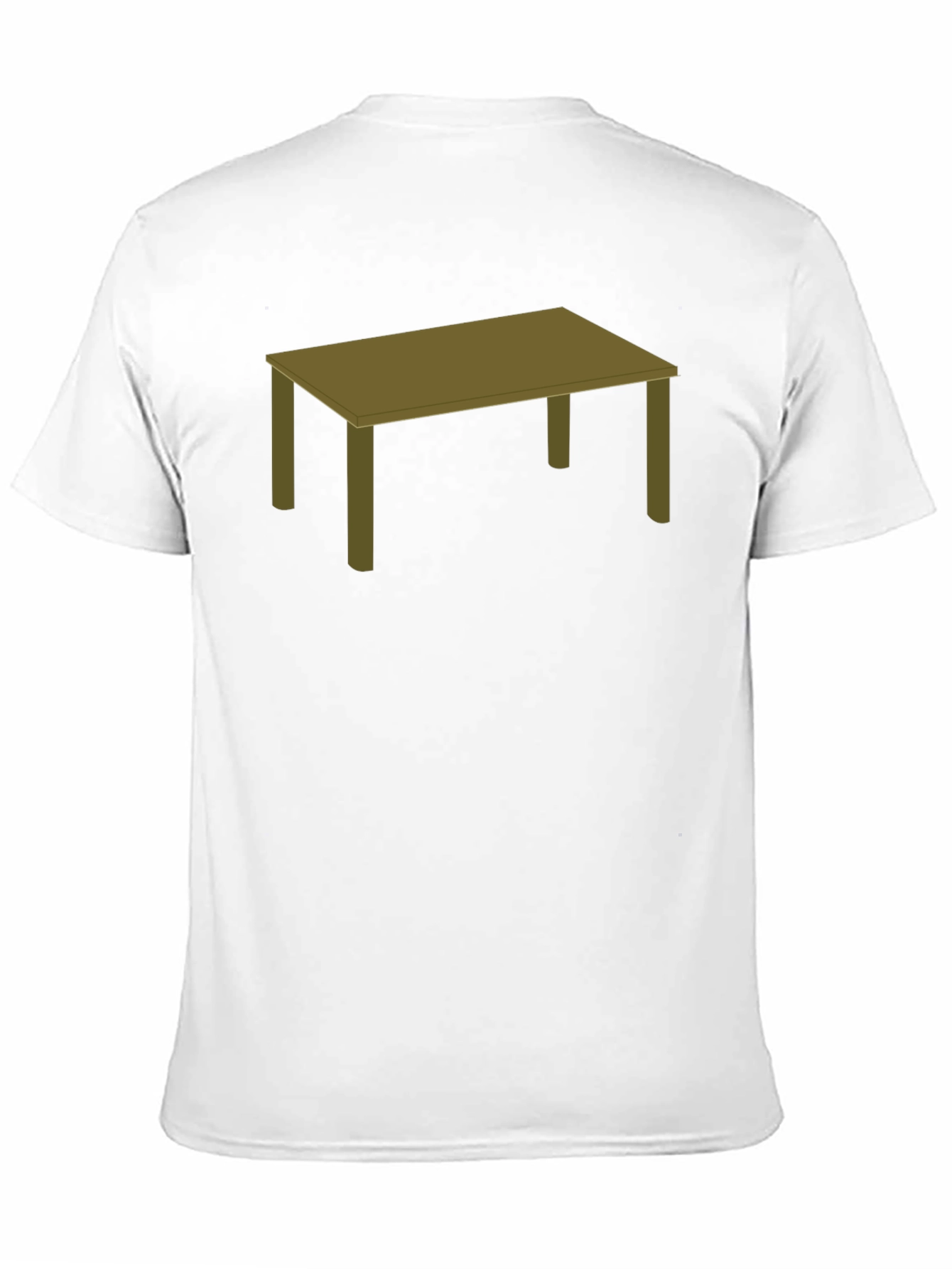 Mens Black T-Shirt with Table Graphic Tee