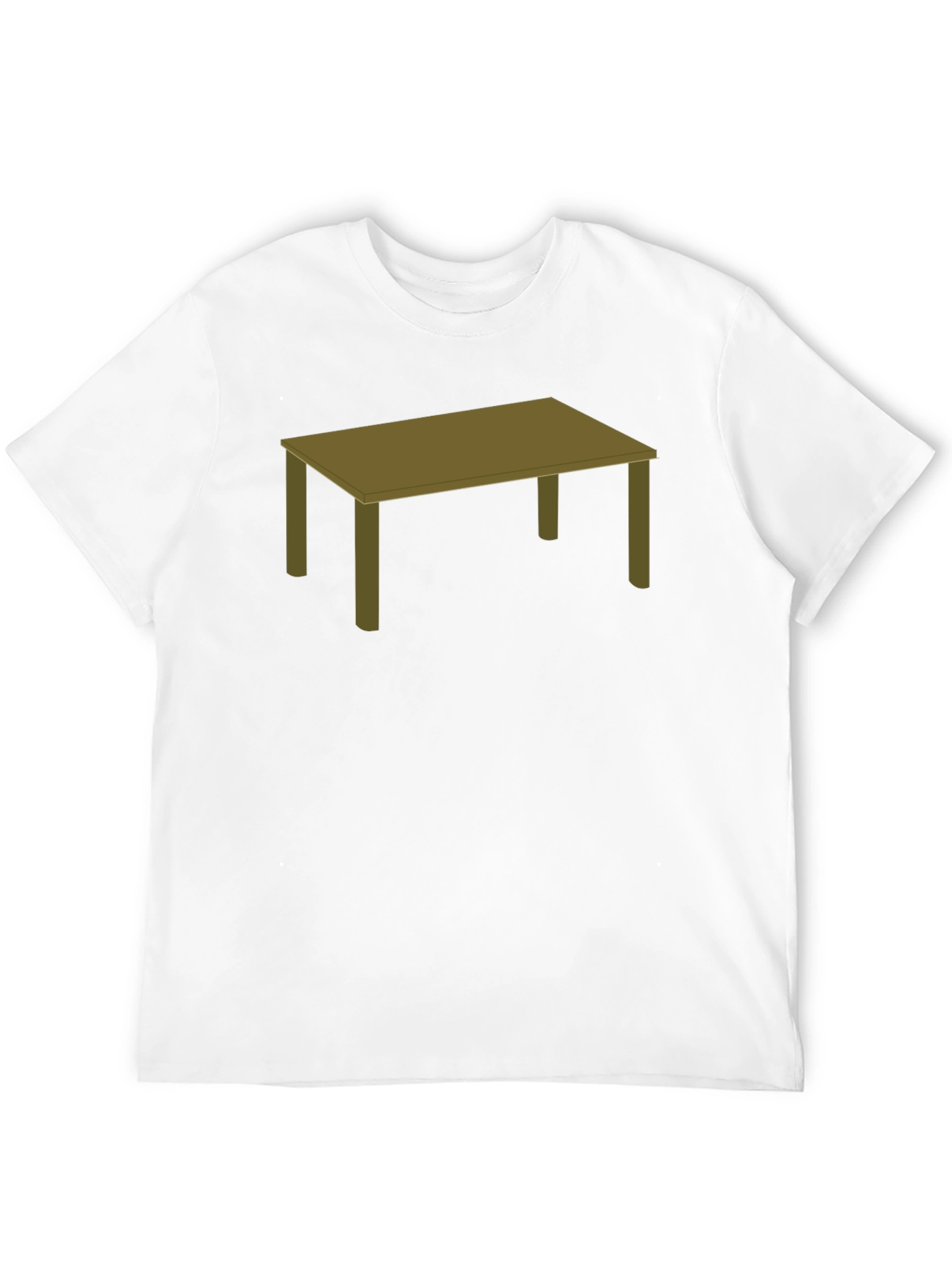 Mens Black T-Shirt with Table Graphic Tee