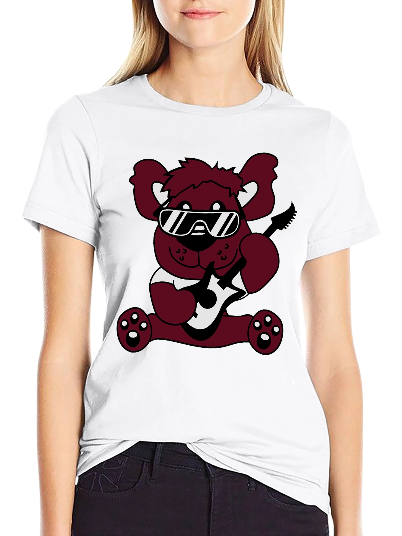 Cool Bear Graphic Tee - Black Cotton T-Shirt