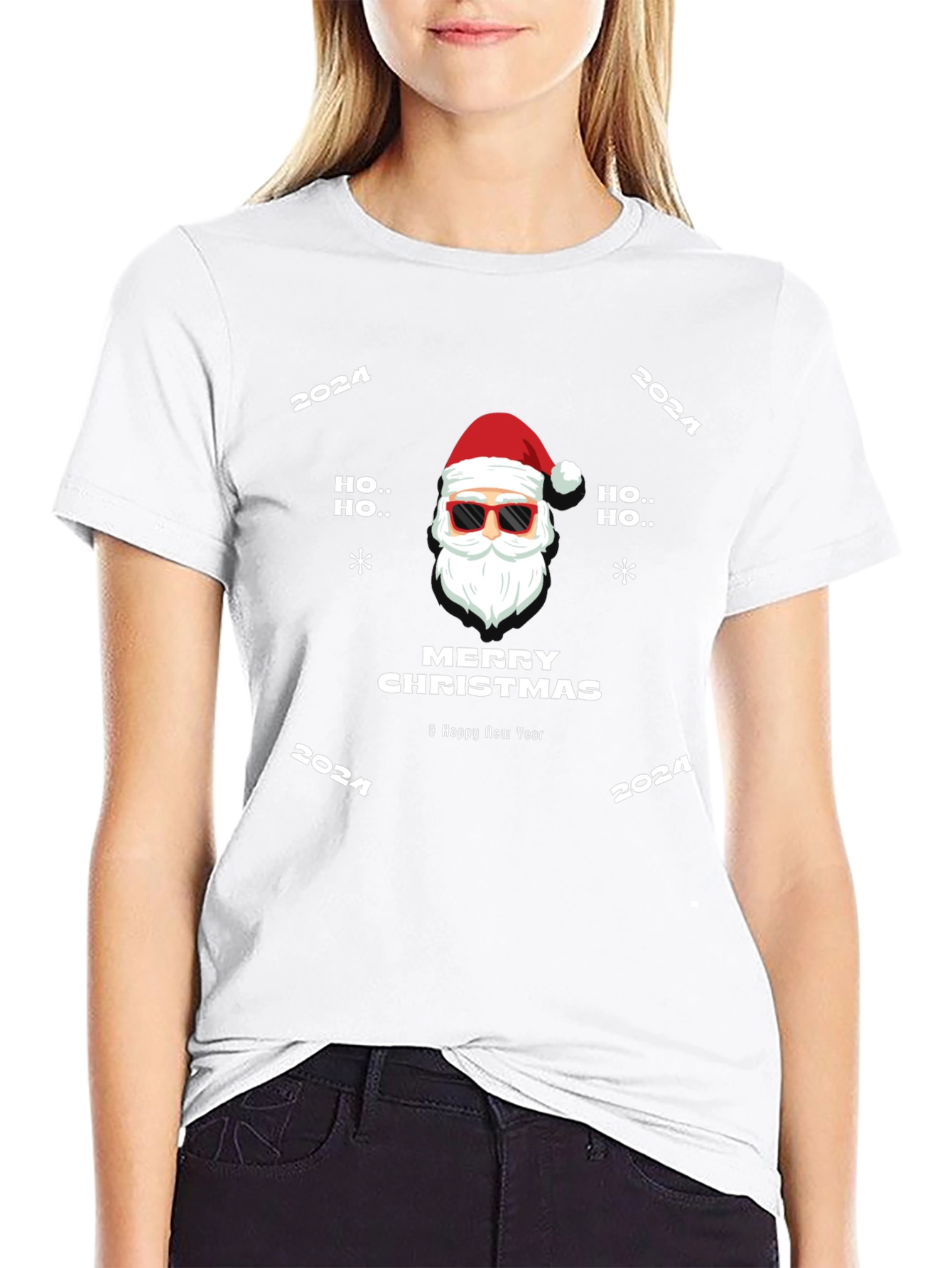 Merry Christmas 2024 Santa Graphic Tee