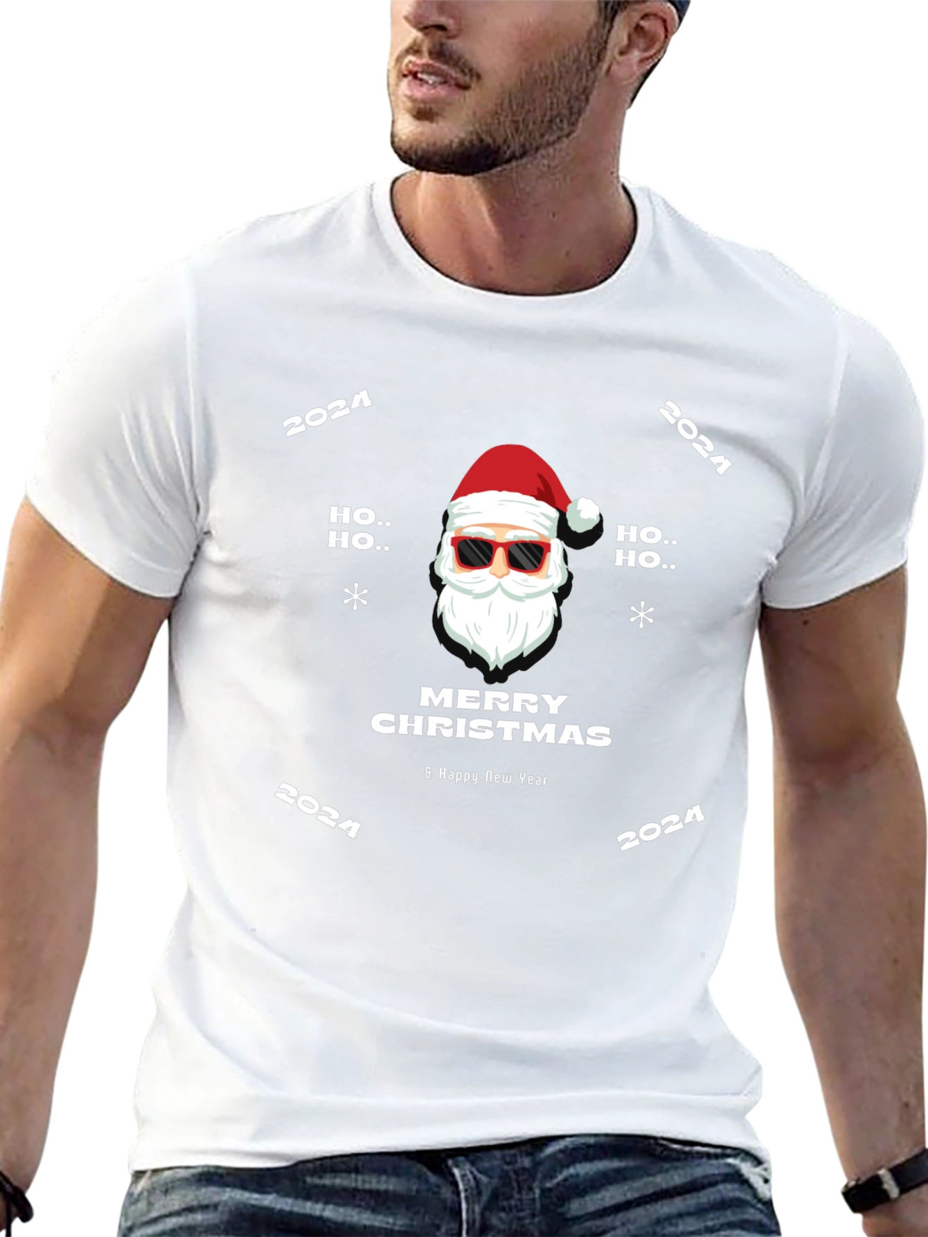 Merry Christmas 2024 Santa Graphic Tee
