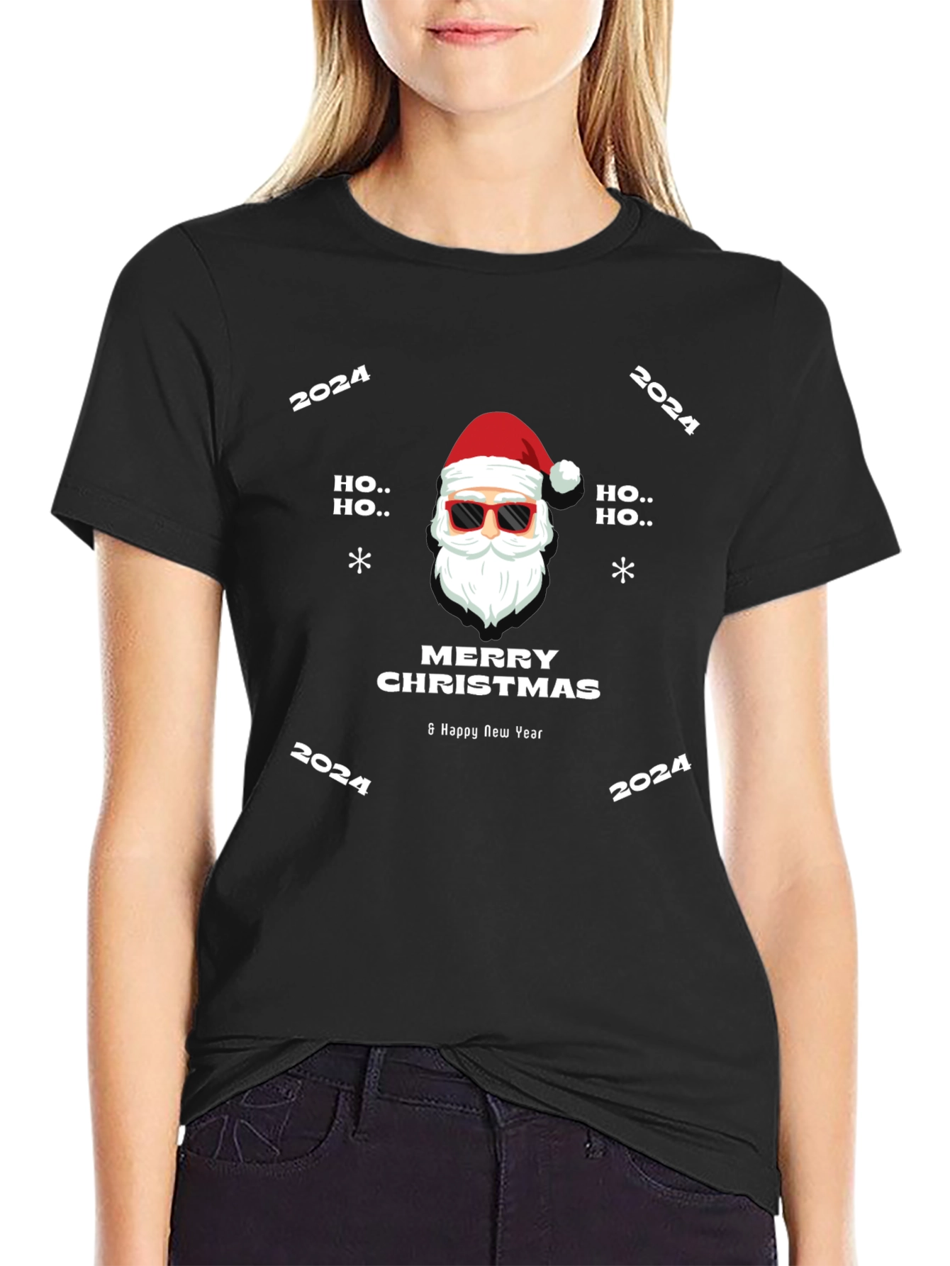 Merry Christmas 2024 Santa Graphic Tee