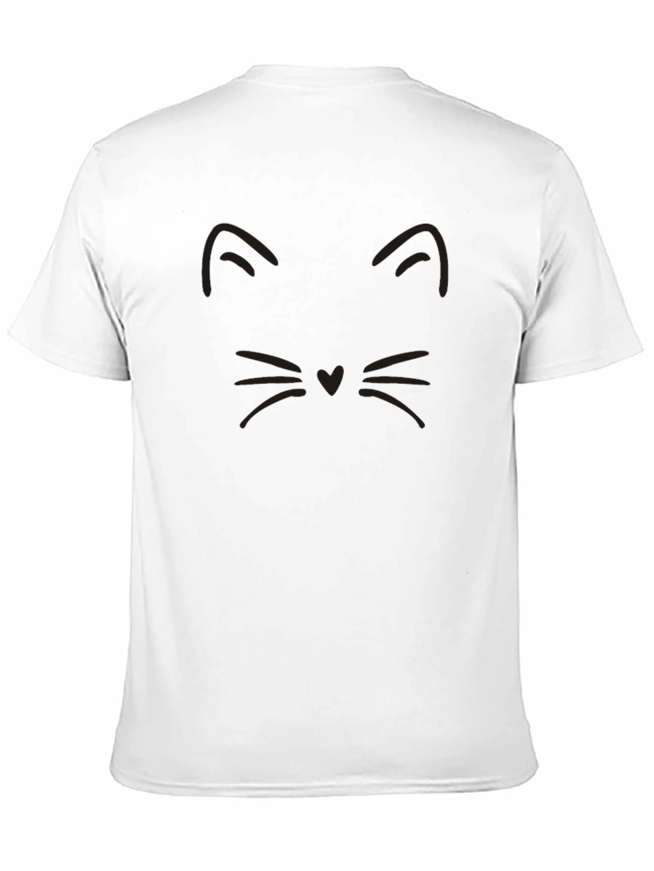 Black Cat Outline Graphic T-Shirt - Unisex