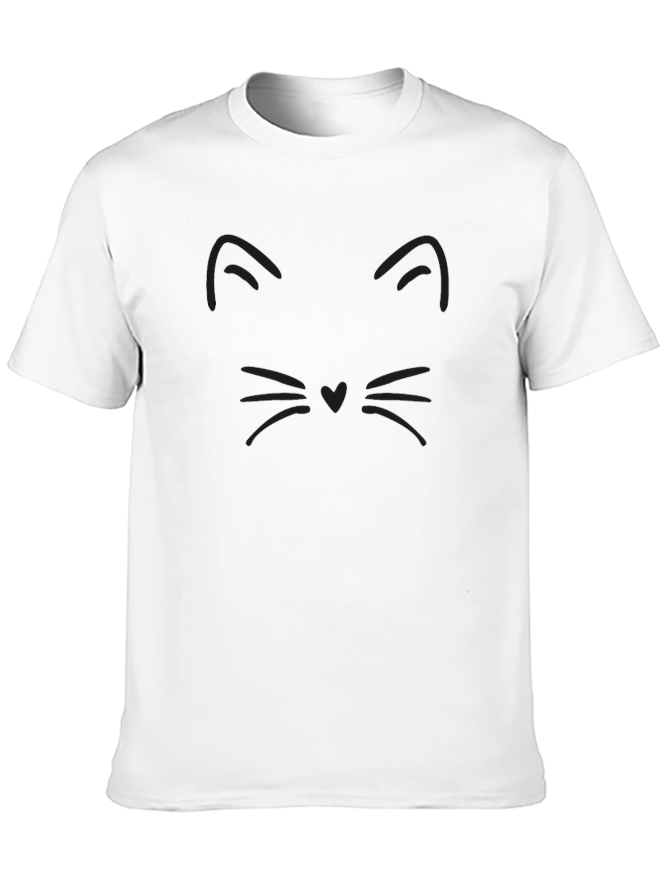 Black Cat Outline Graphic T-Shirt - Unisex