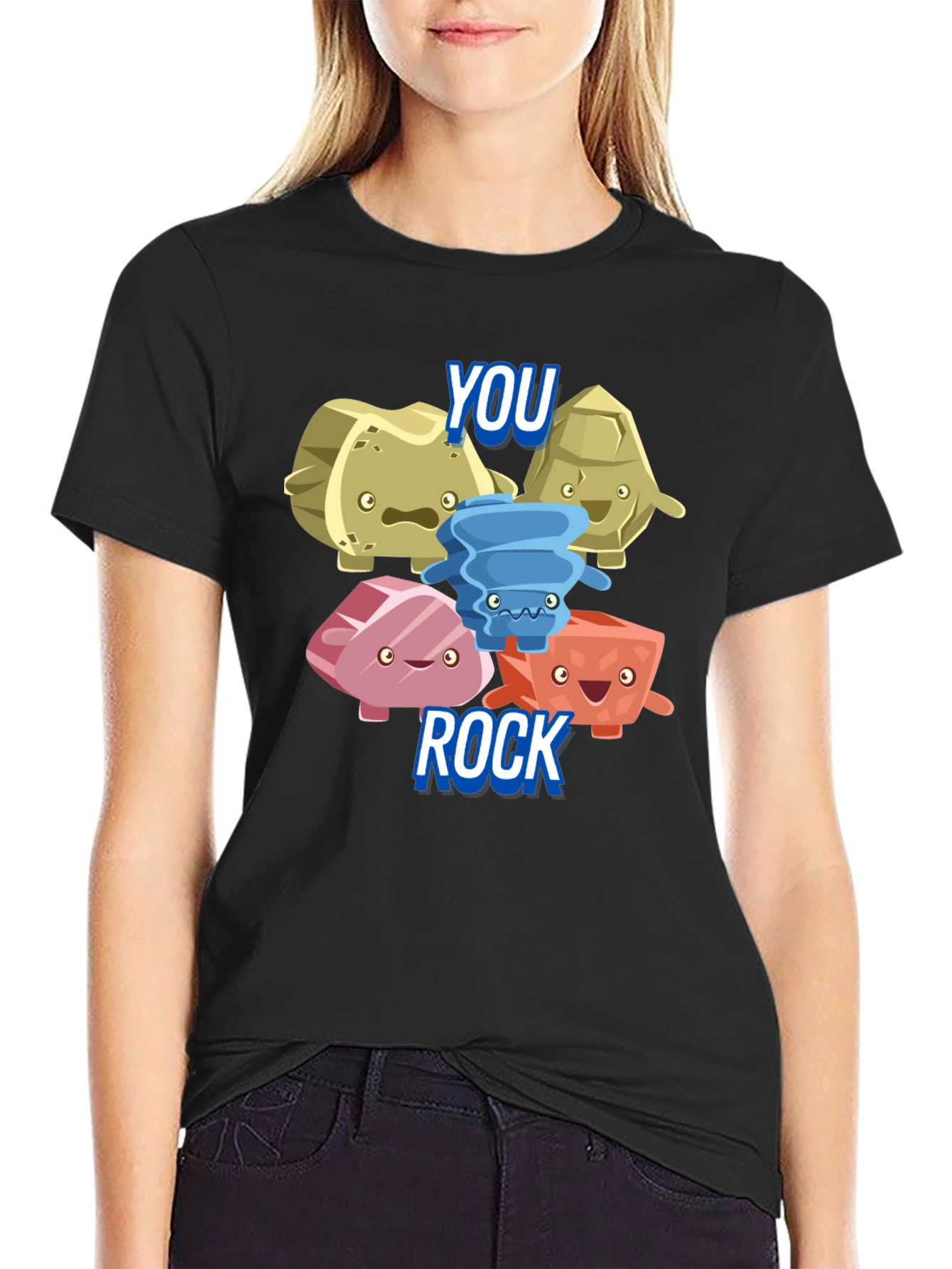 You Rock T-Shirt: Funny Cartoon Rocks Graphic Tee
