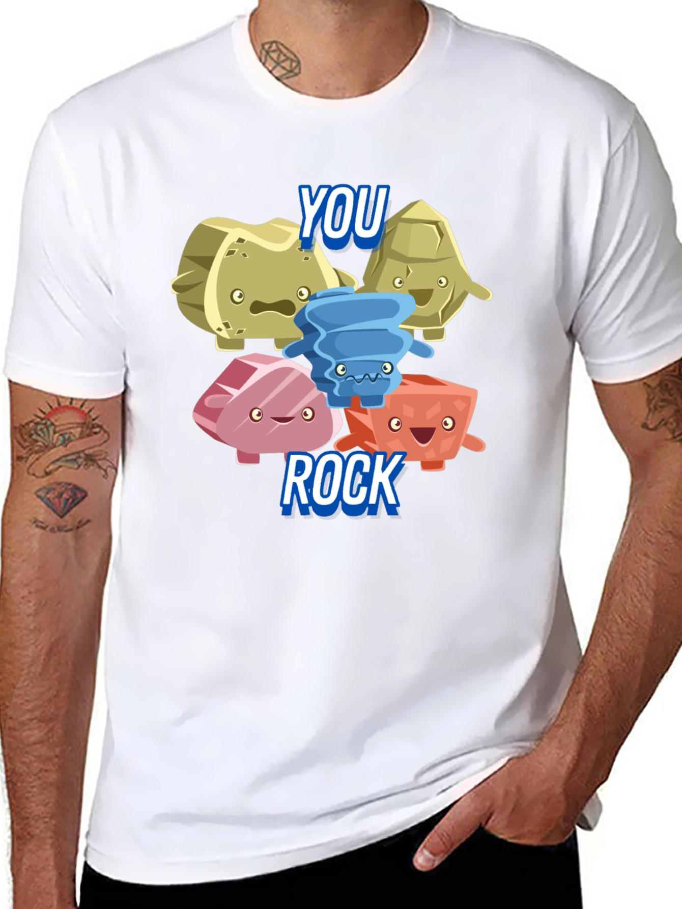 You Rock T-Shirt: Funny Cartoon Rocks Graphic Tee